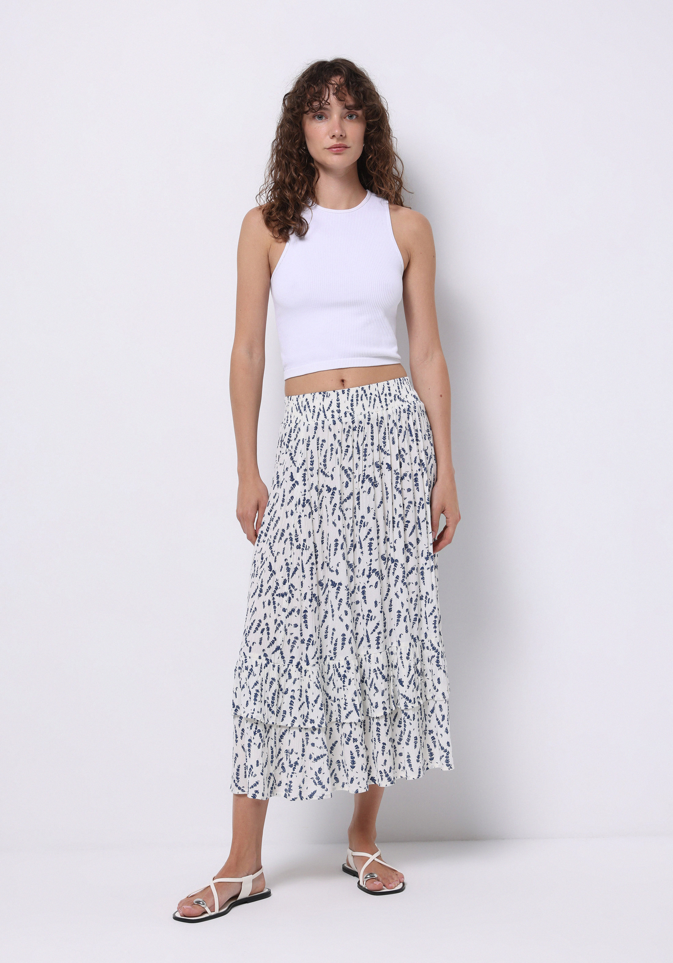 Maxi Length Baskılı  Kadın Çok Renkli Etek