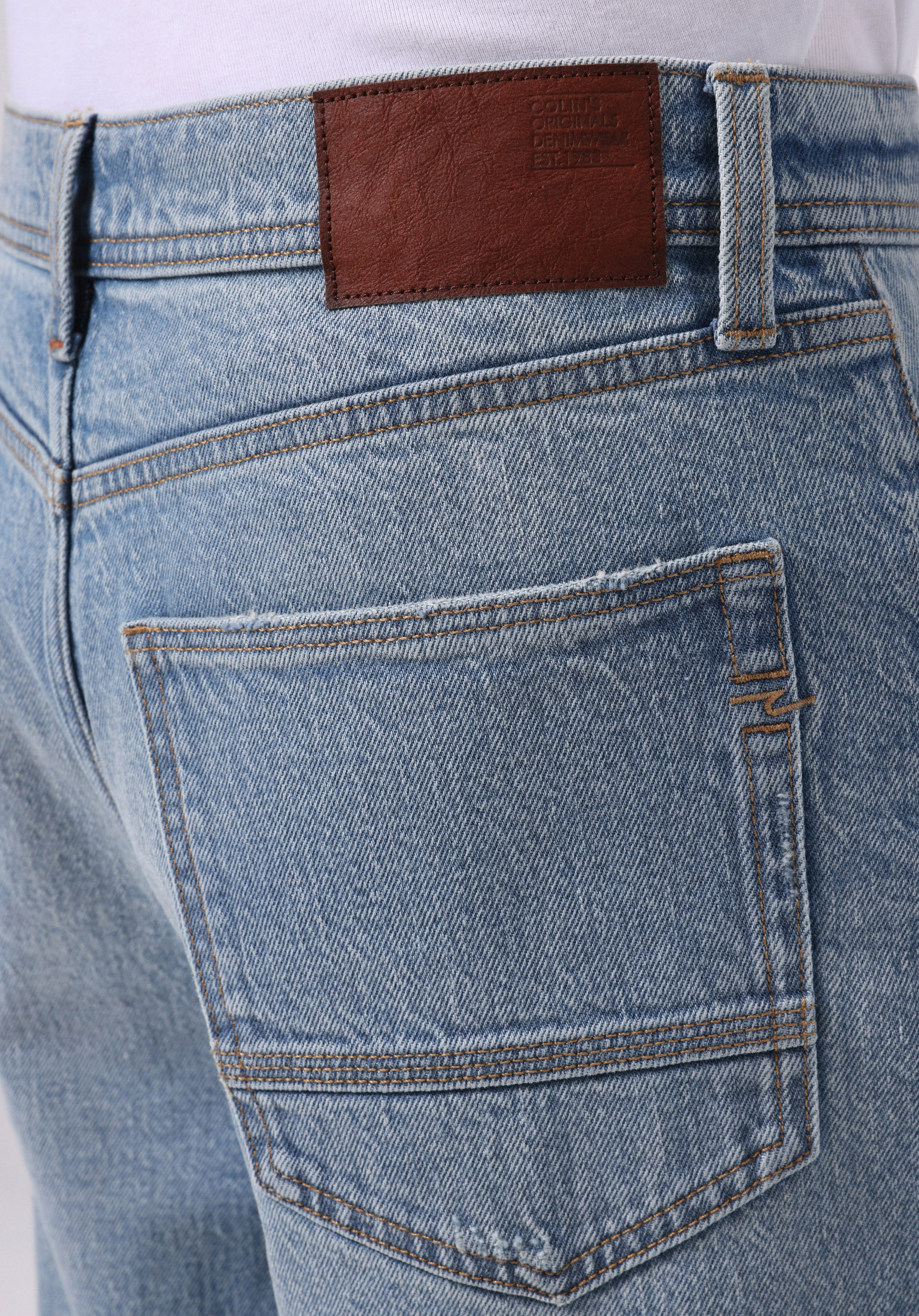 Straıght Fıt Düşük Bel Düz Erkek İndigo Jean Şort