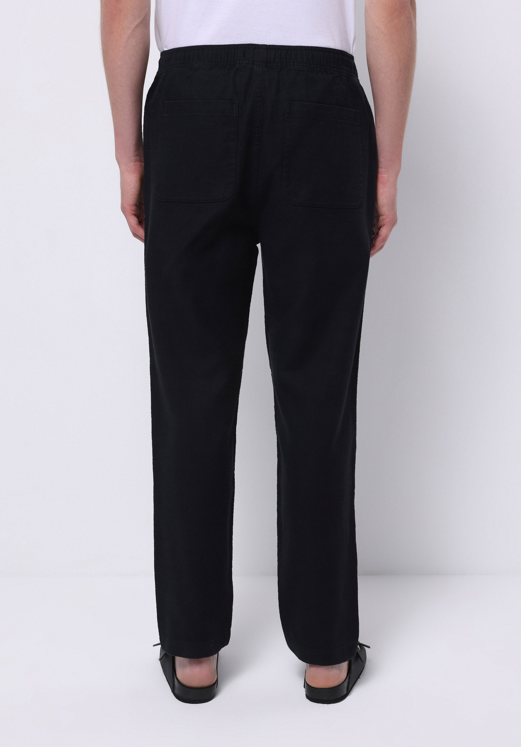 Regular Fit Orta Bel Uzun Paça Erkek Siyah  Pantolon