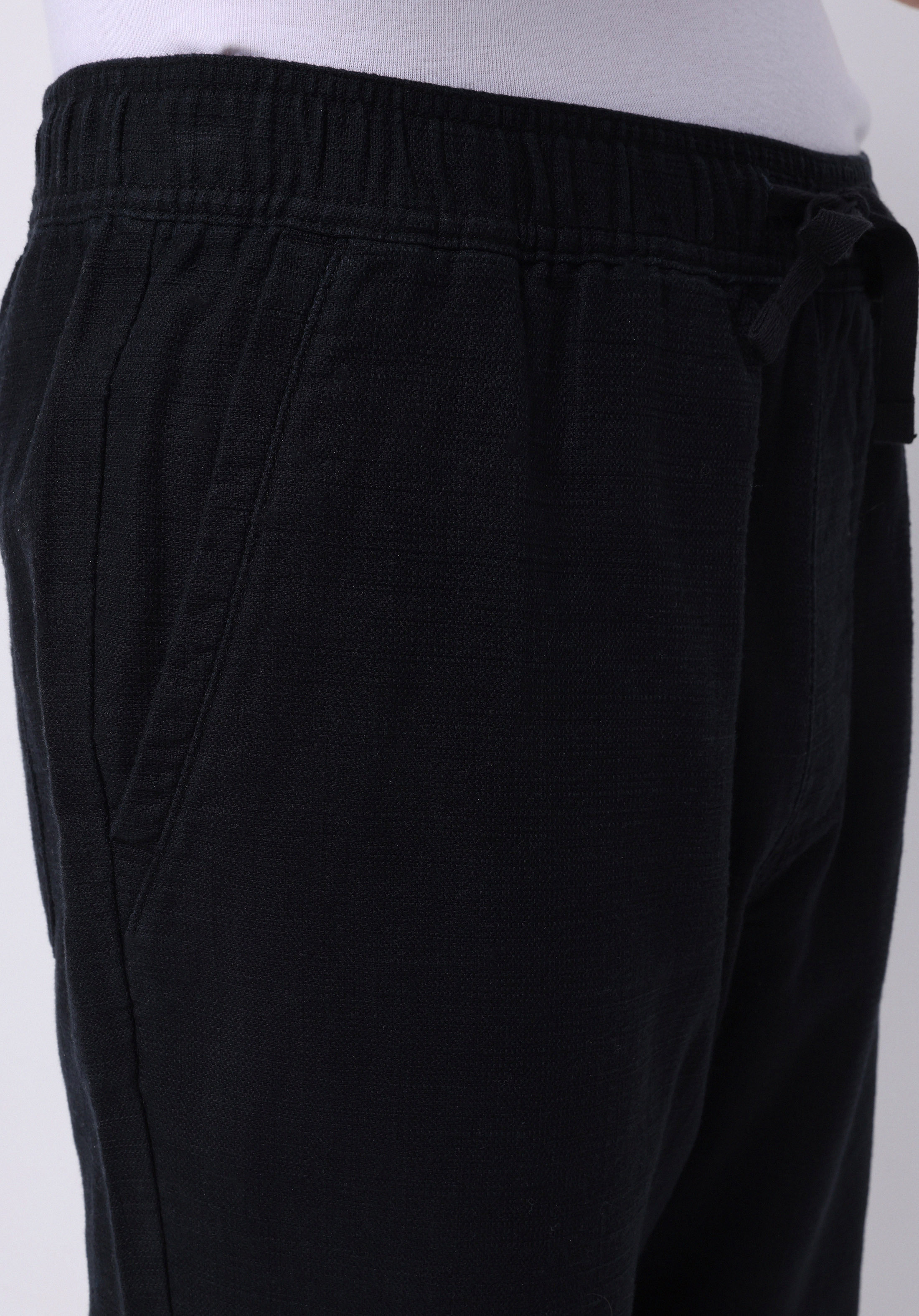 Regular Fit Orta Bel Uzun Paça Erkek Siyah  Pantolon