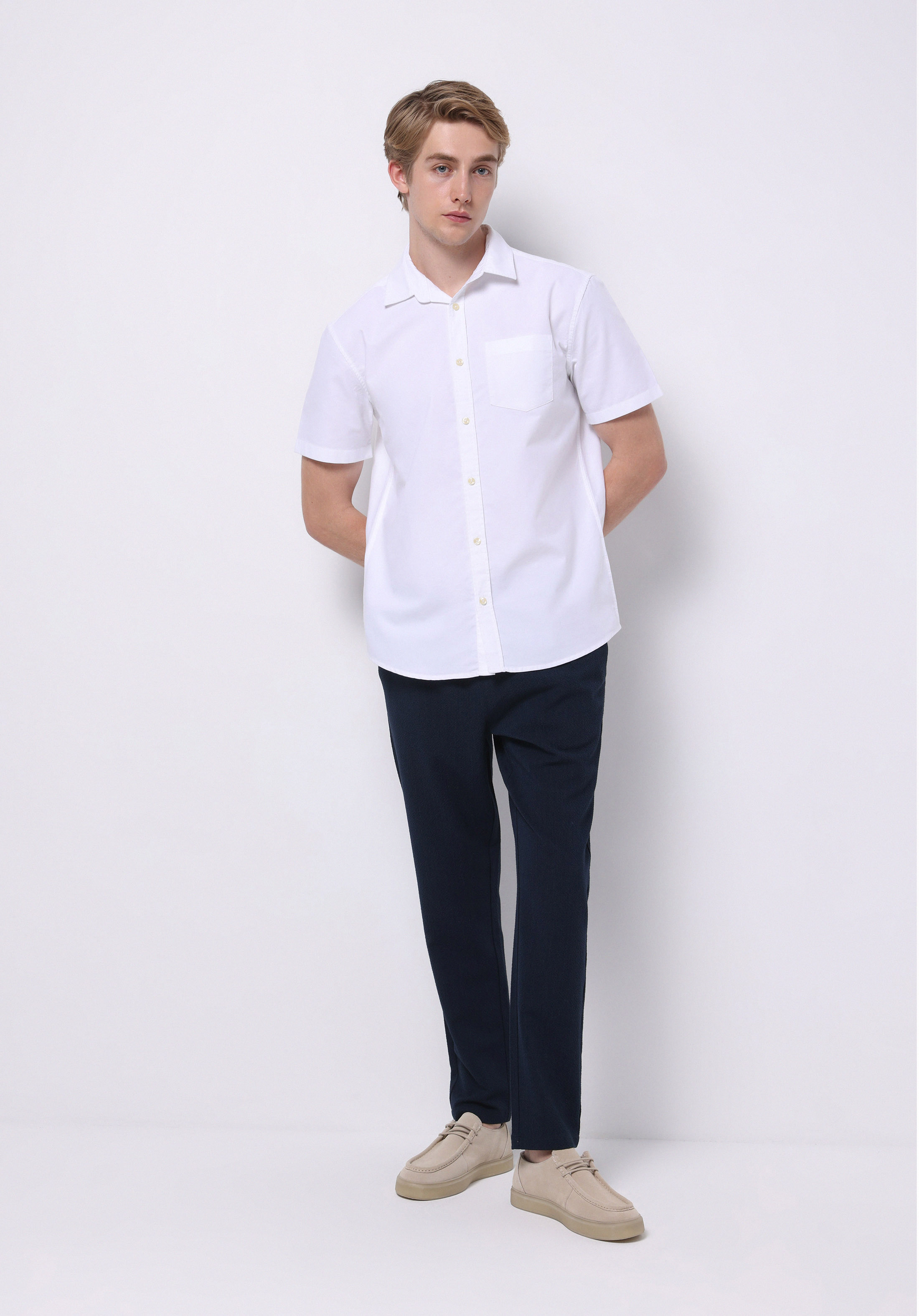 Slim Fit Orta Bel Uzun Paça Erkek Lacivert  Pantolon