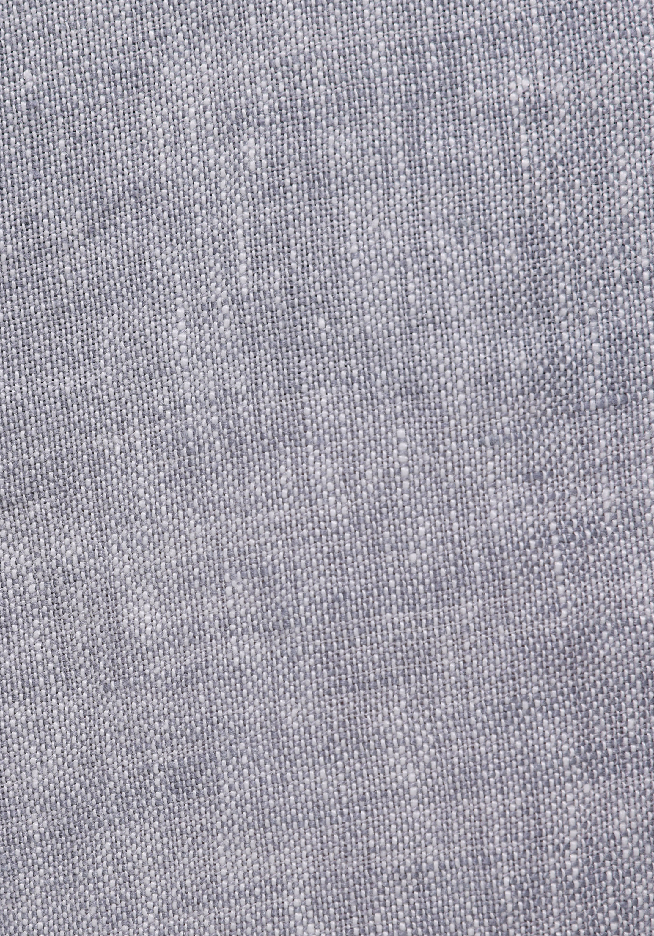 Regular Fit Orta Bel Uzun Paça Erkek Keten Karışımlı Gri  Pantolon