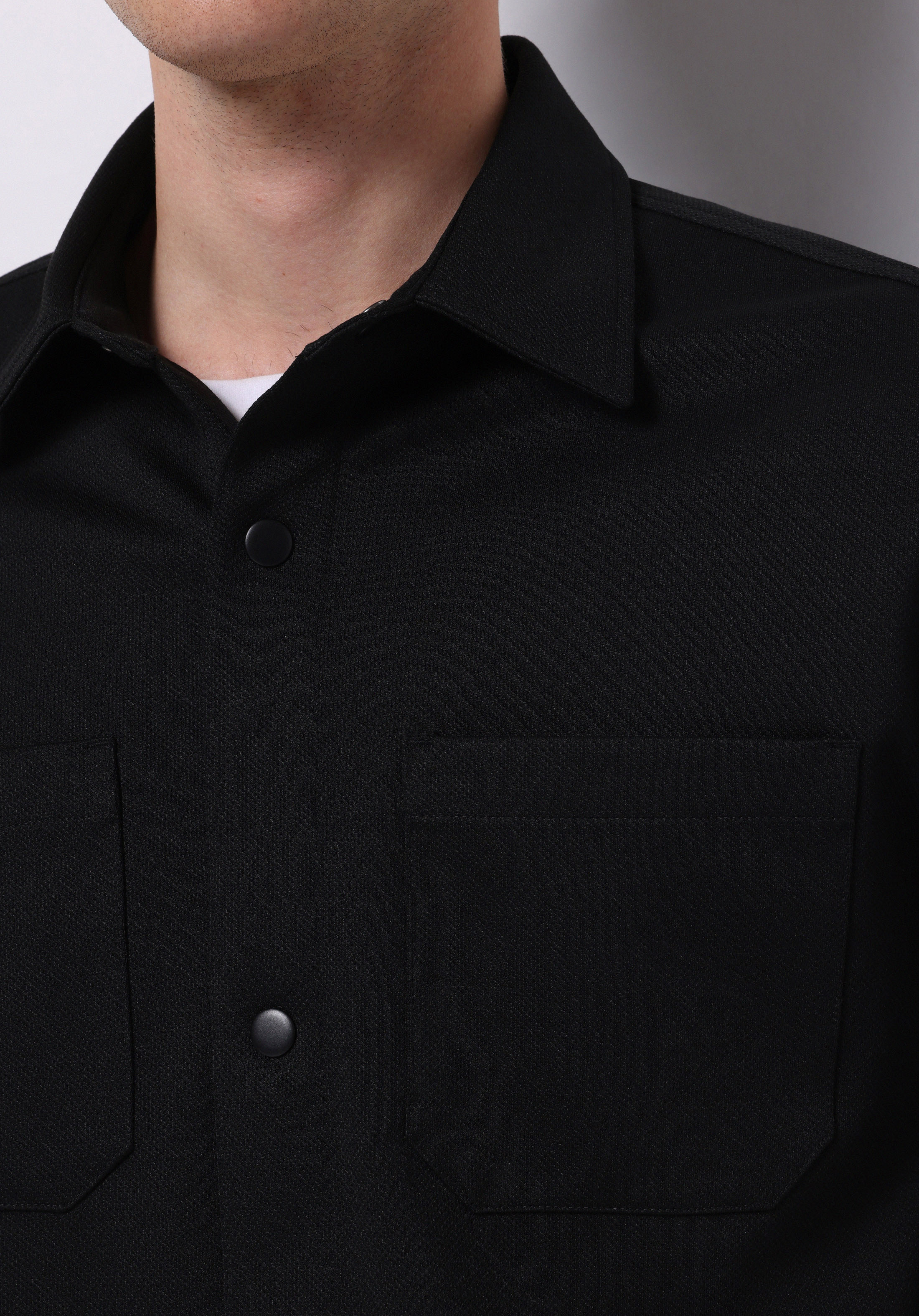 Regular Fit   Erkek Siyah Shacket