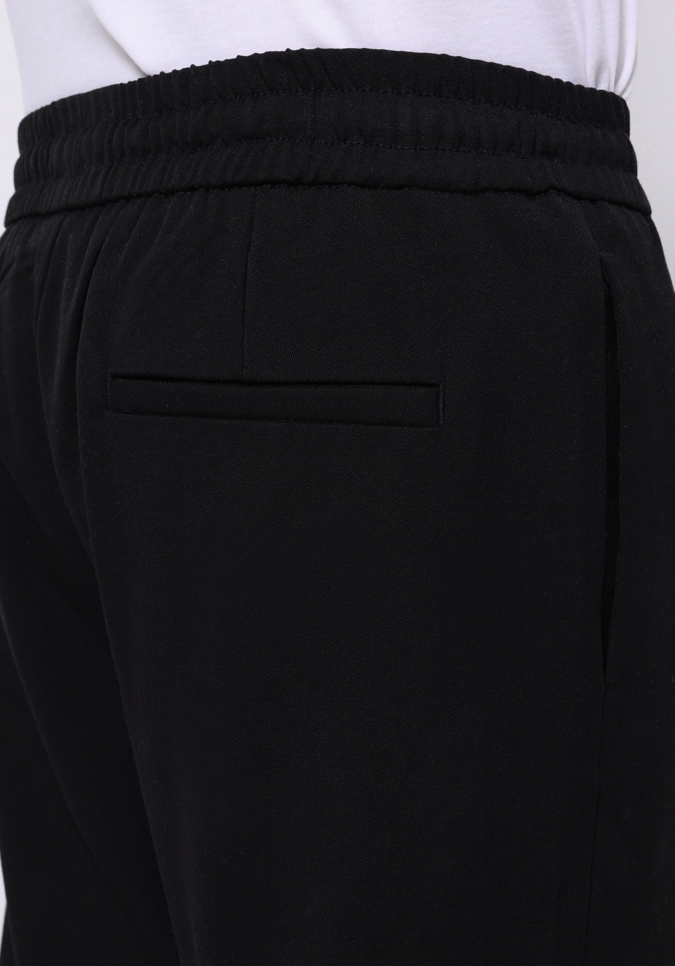 Regular Fit Orta Bel Düz Paça Erkek Siyah  Pantolon