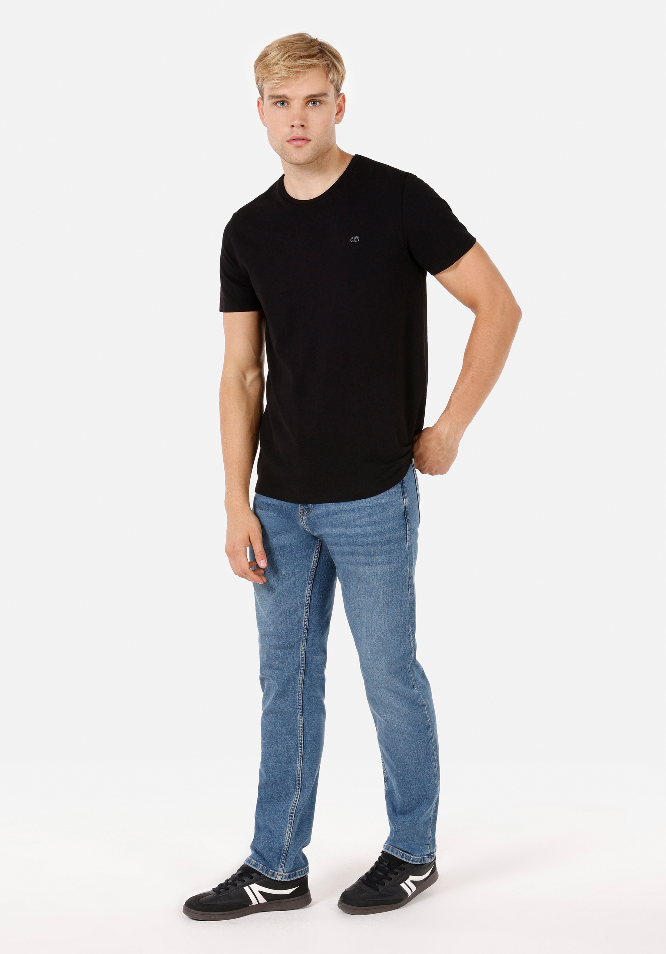 Regular Fit Orta Bel Düz Paça Erkek Koyu İndigo Jean Pantolon