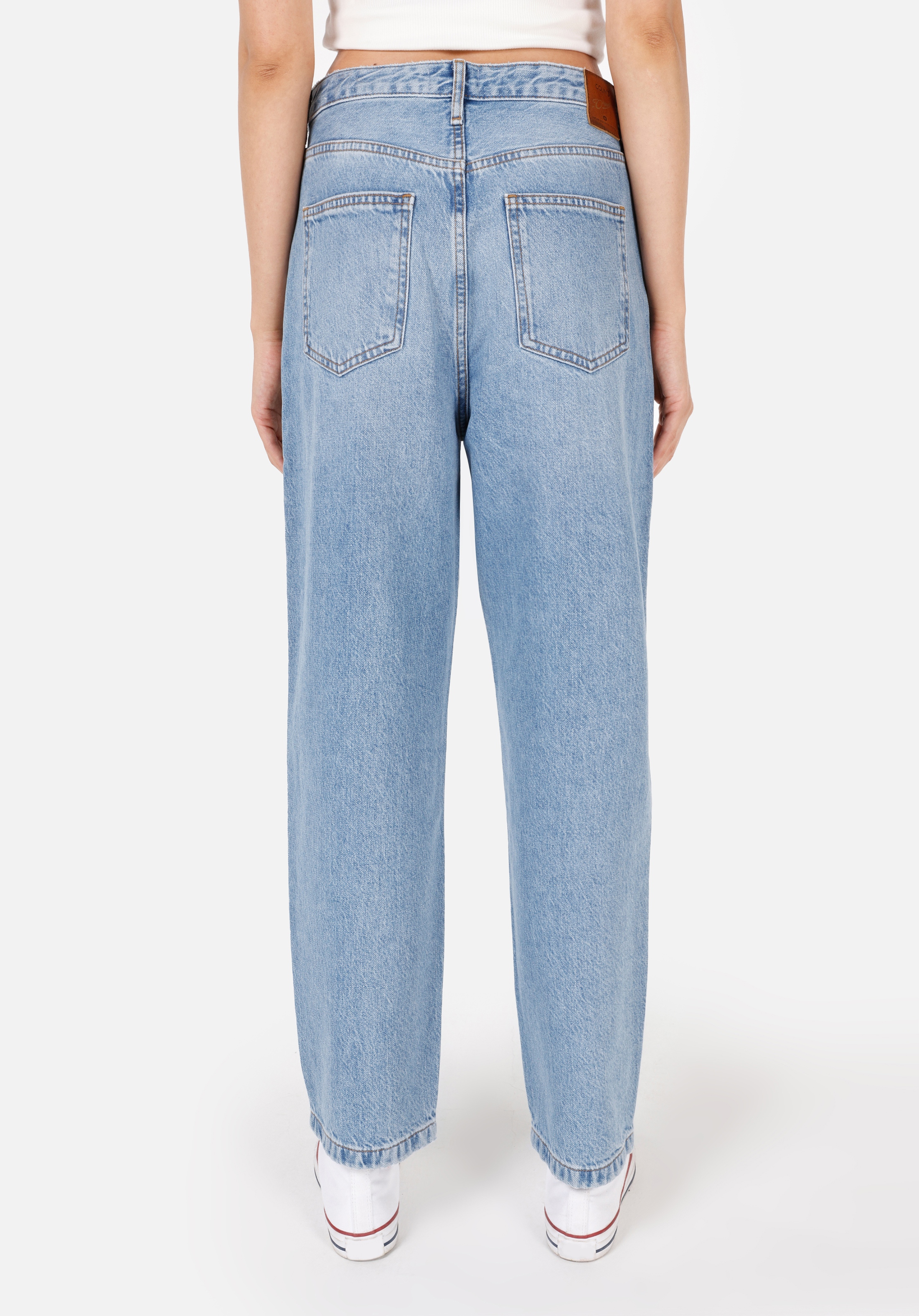 Barrel Fit   Kadın İndigo Jean Pantolon