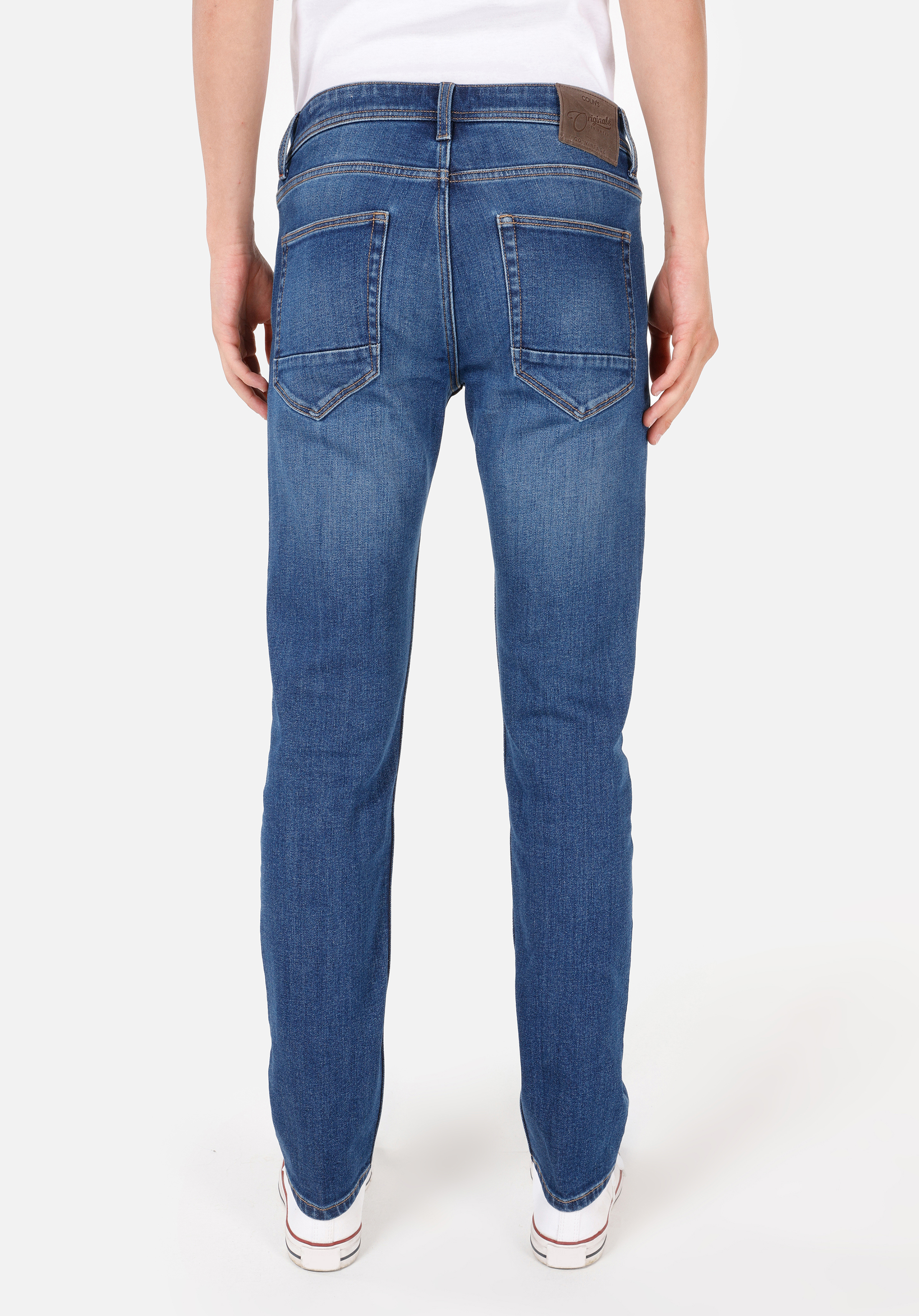 Straight Fit Düşük Bel Düz Paça Erkek İndigo Jean Pantolon