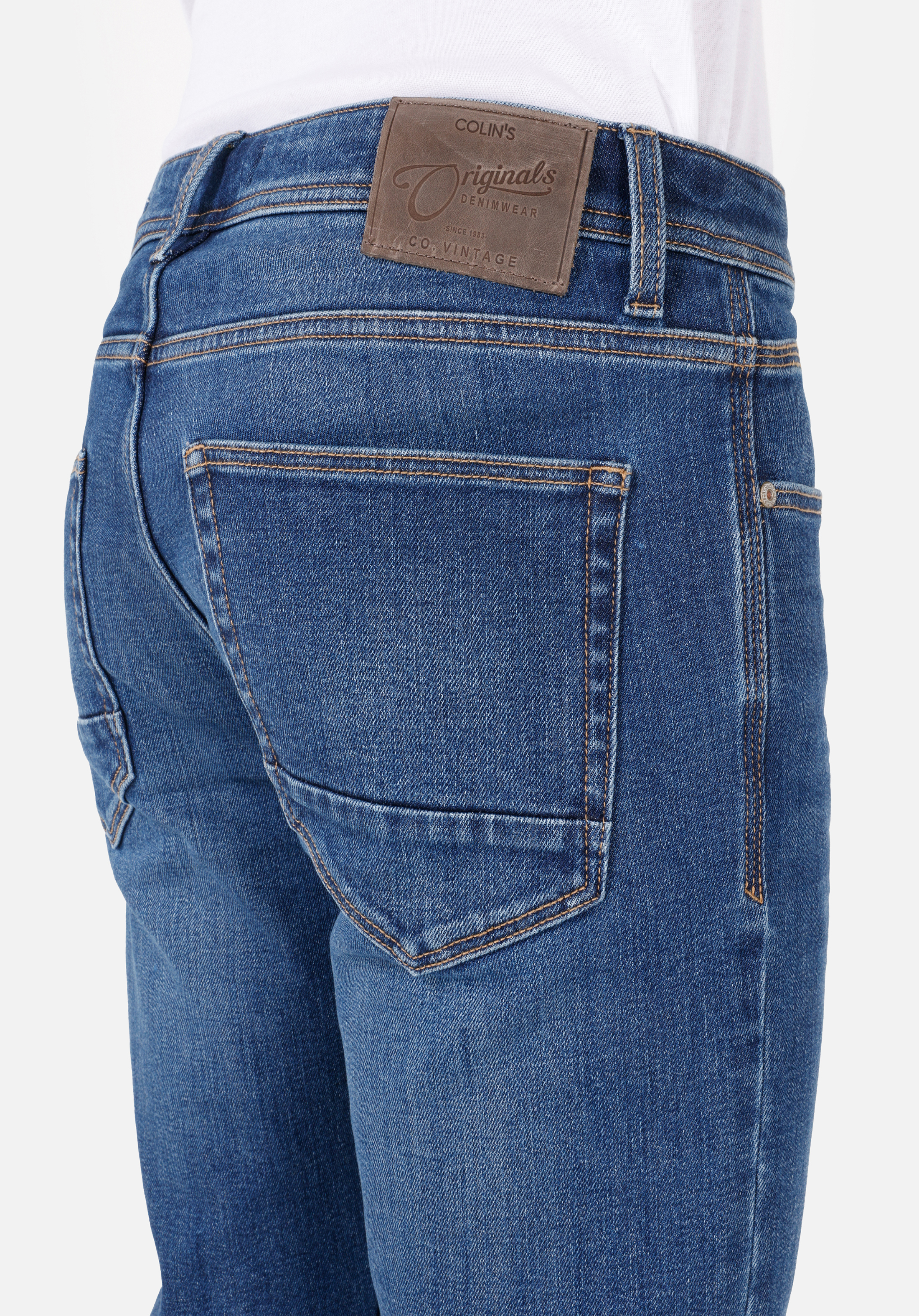 Straight Fit Düşük Bel Düz Paça Erkek İndigo Jean Pantolon