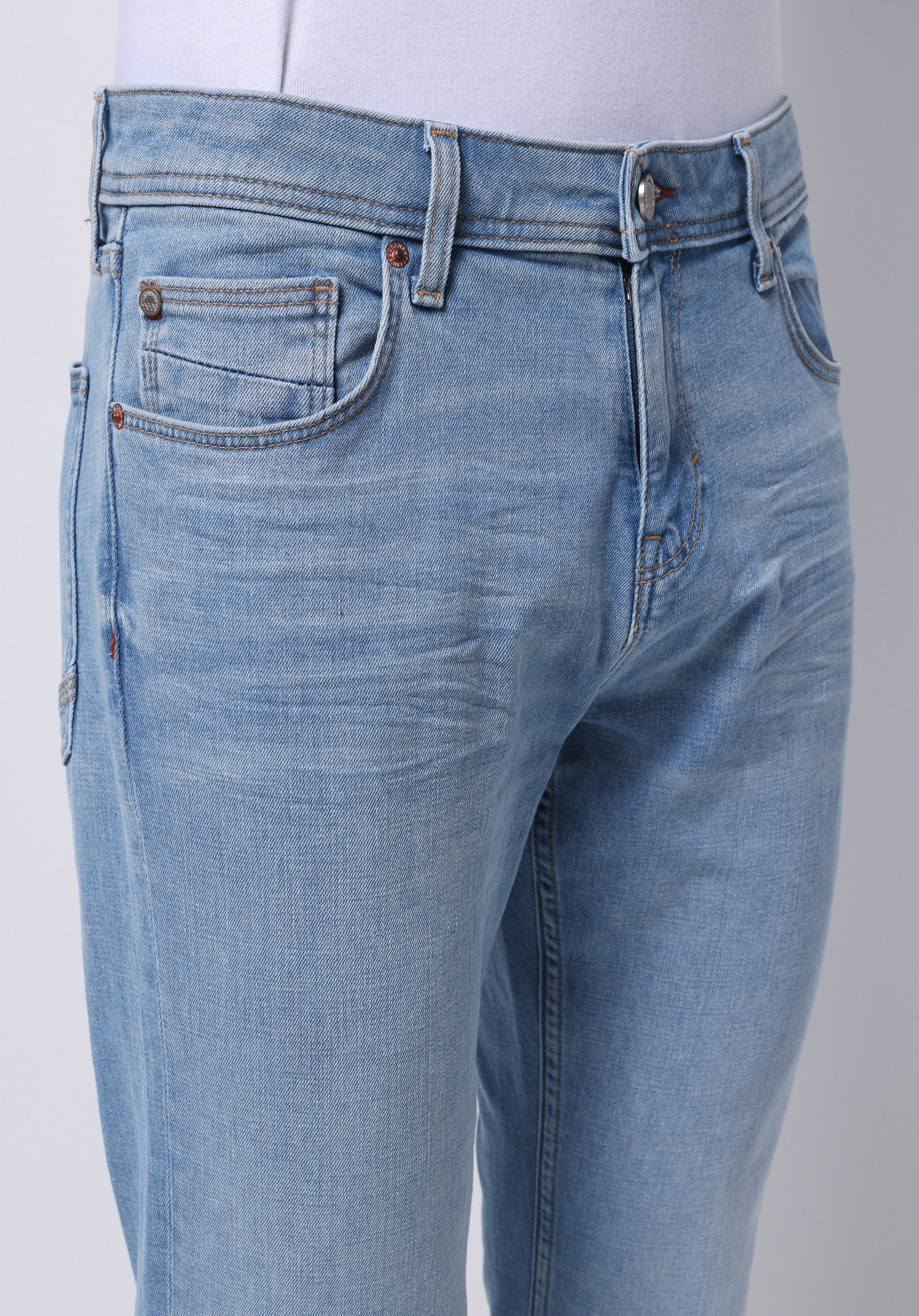 Straight Fit Düşük Bel Düz Paça Erkek İndigo Jean Pantolon
