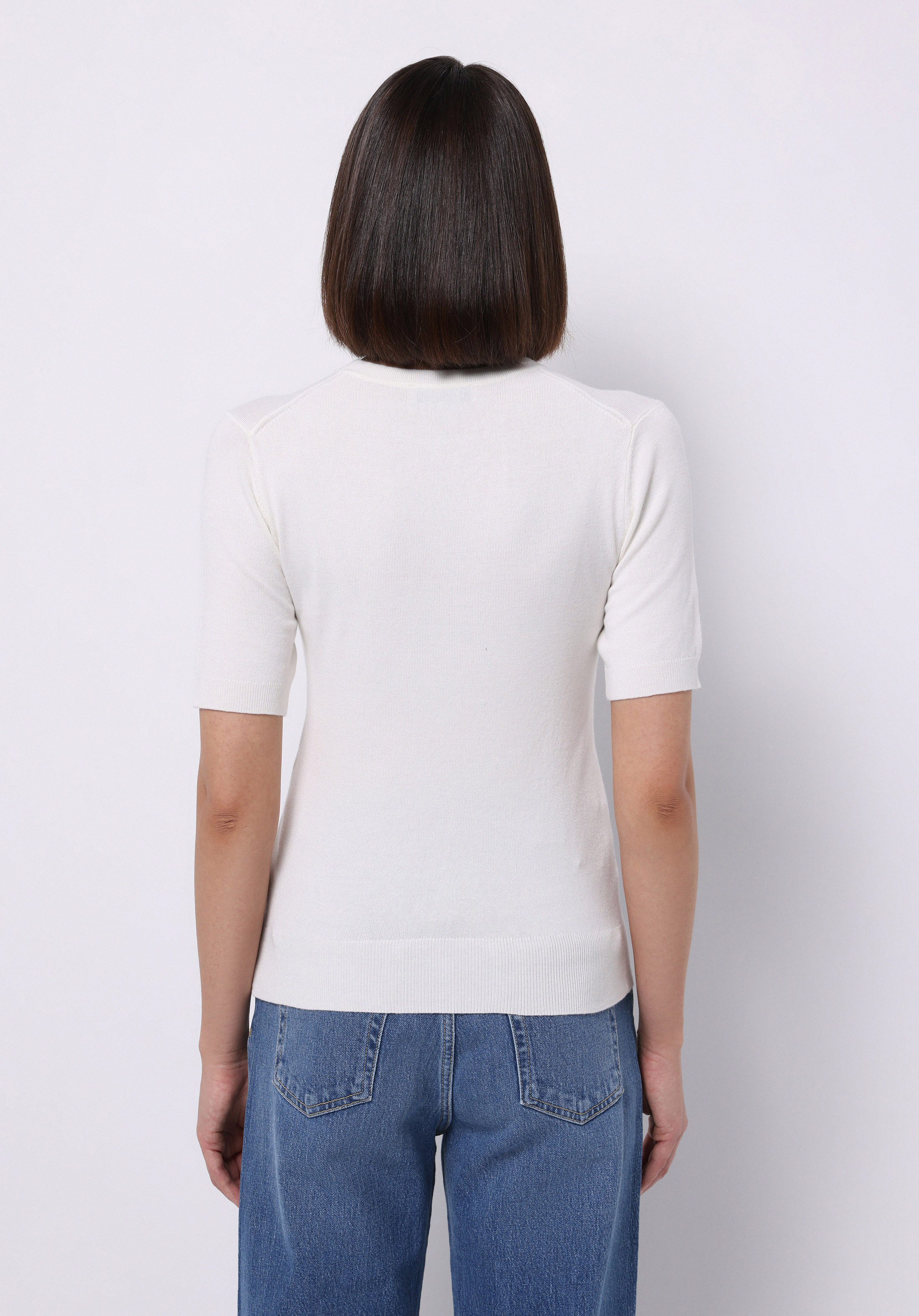 Slim Fit   Kadın Beyaz  Kazak