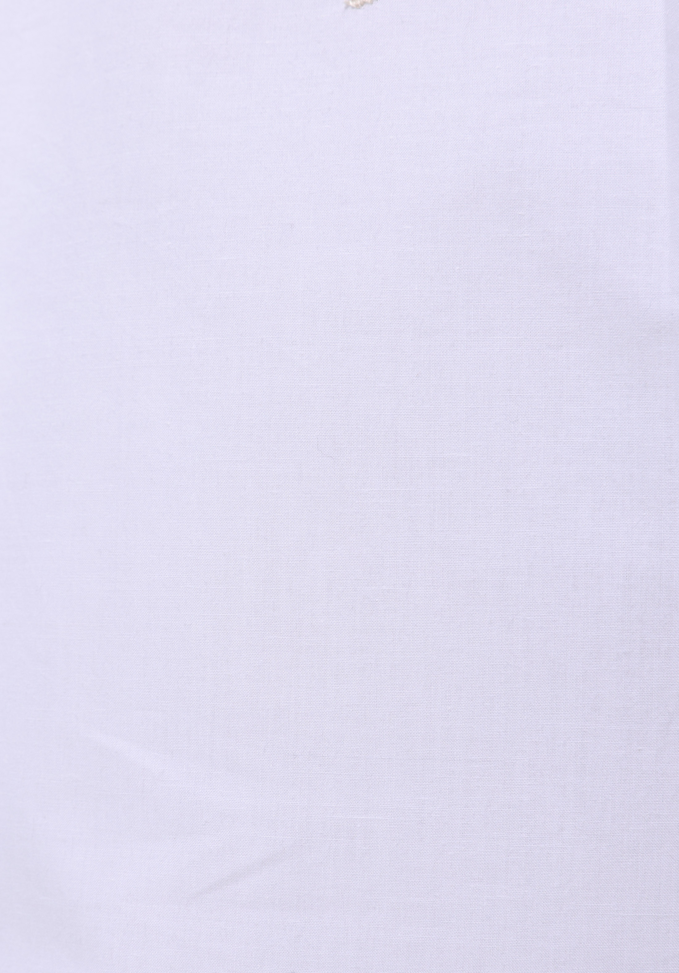 Regular Fit Shirt Neck Nakışlı Kadın Beyaz Uzun Kol Gömlek
