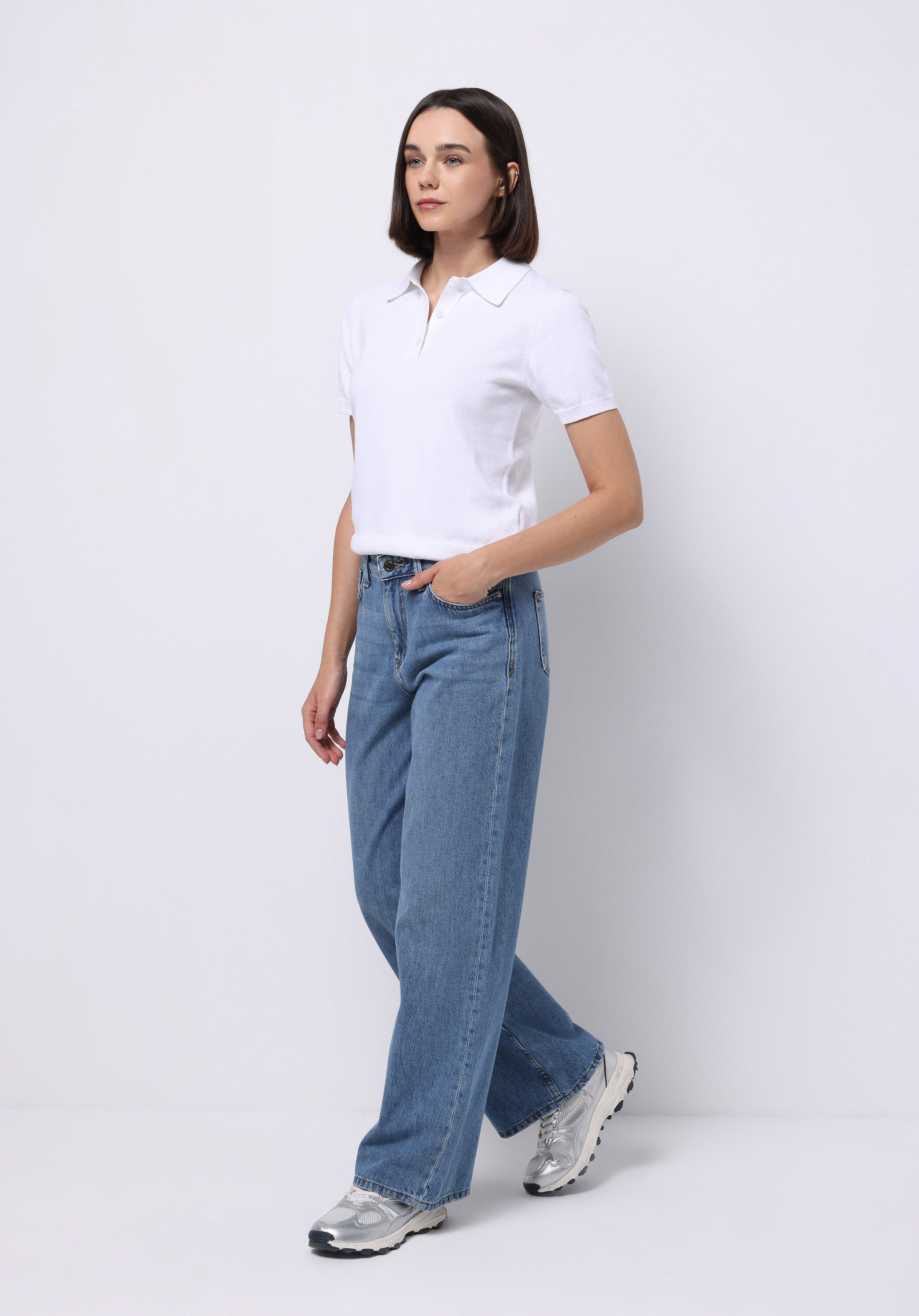 Regular Fit   Kadın Beyaz  Kazak