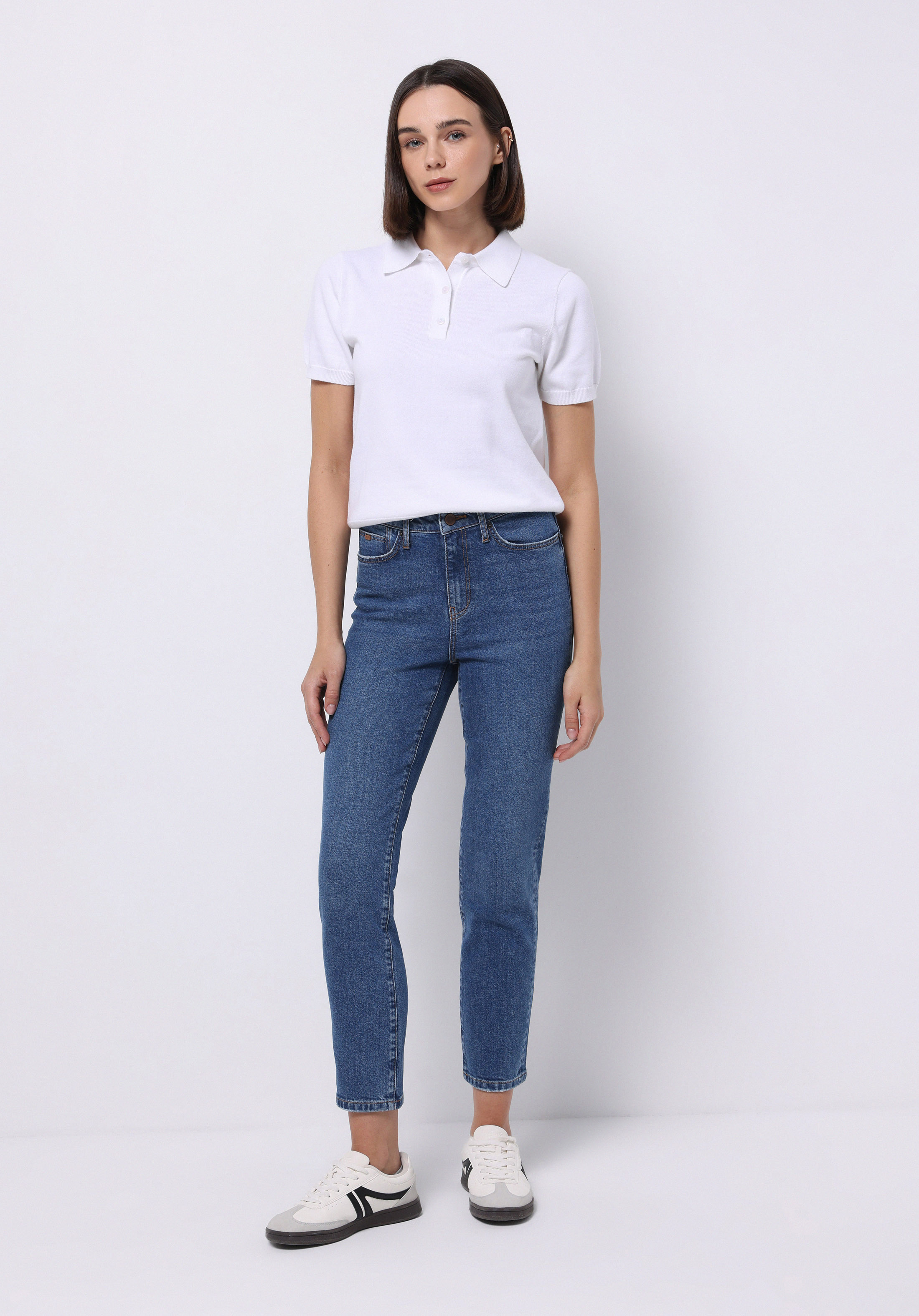Slim Fit  Dar Paça Kadın İndigo Jean Pantolon