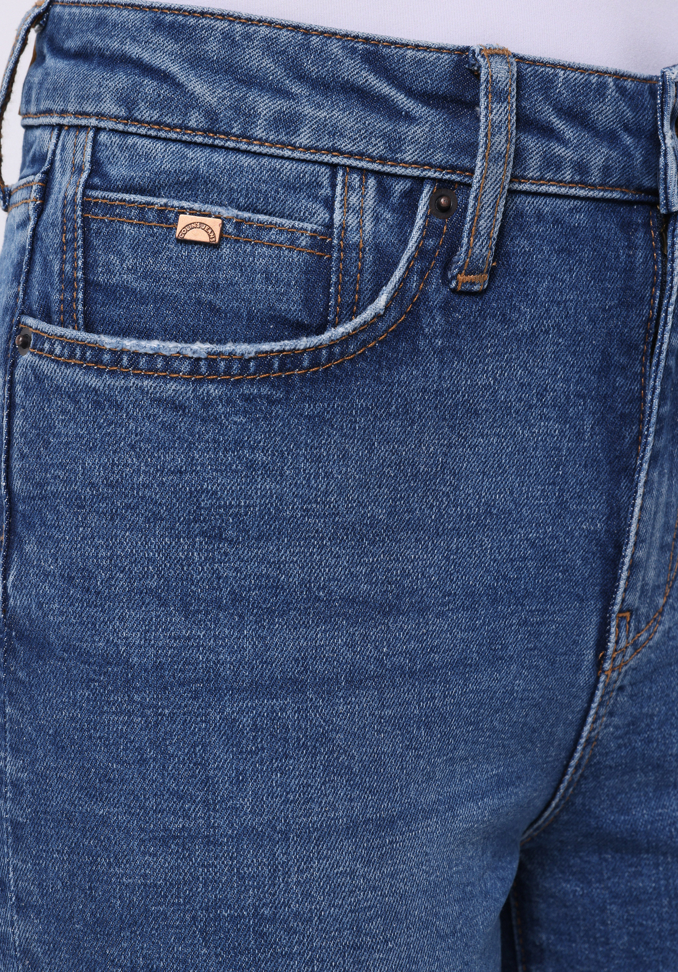Slim Fit  Dar Paça Kadın İndigo Jean Pantolon