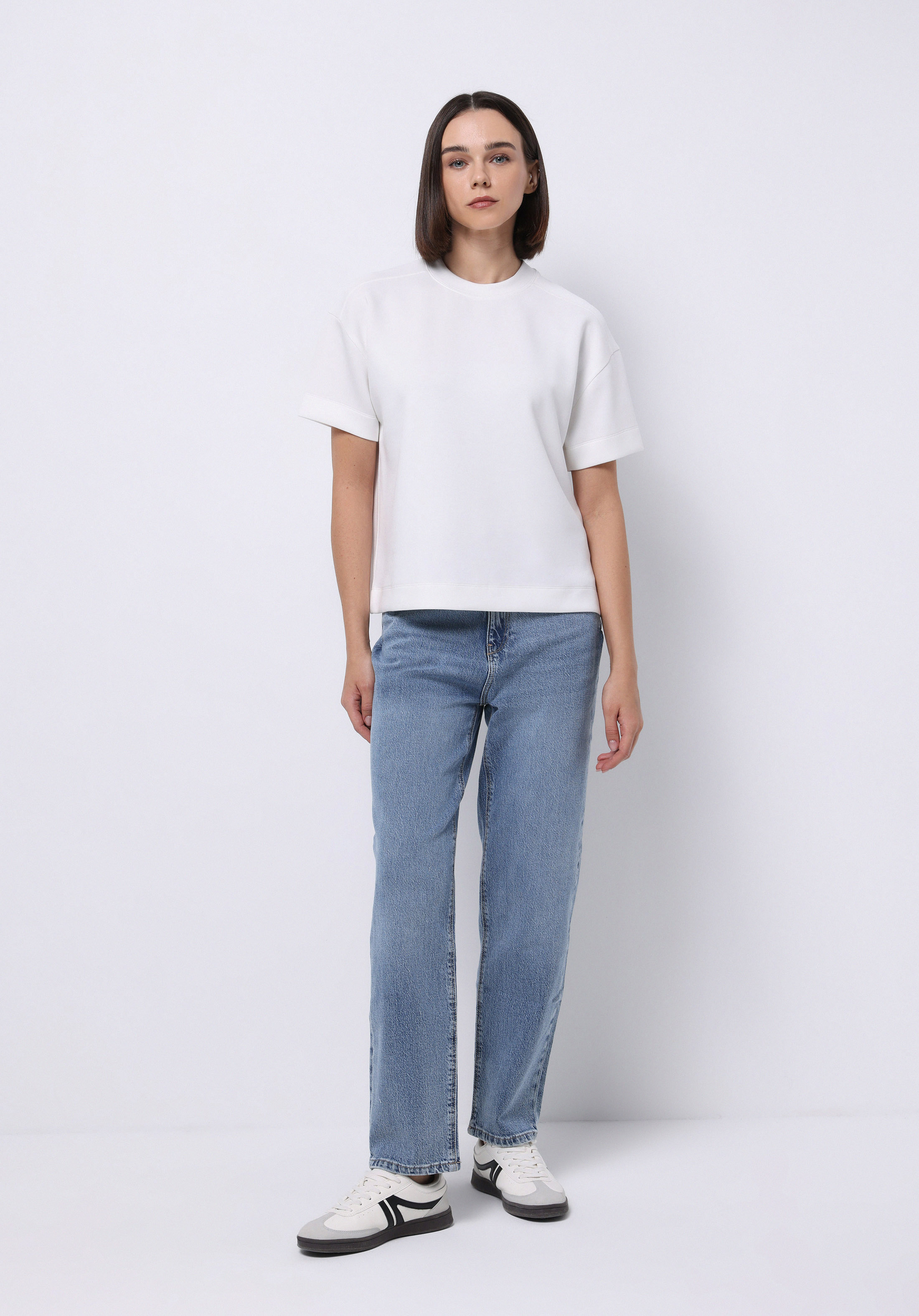 Straight Fit   Kadın İndigo Jean Pantolon