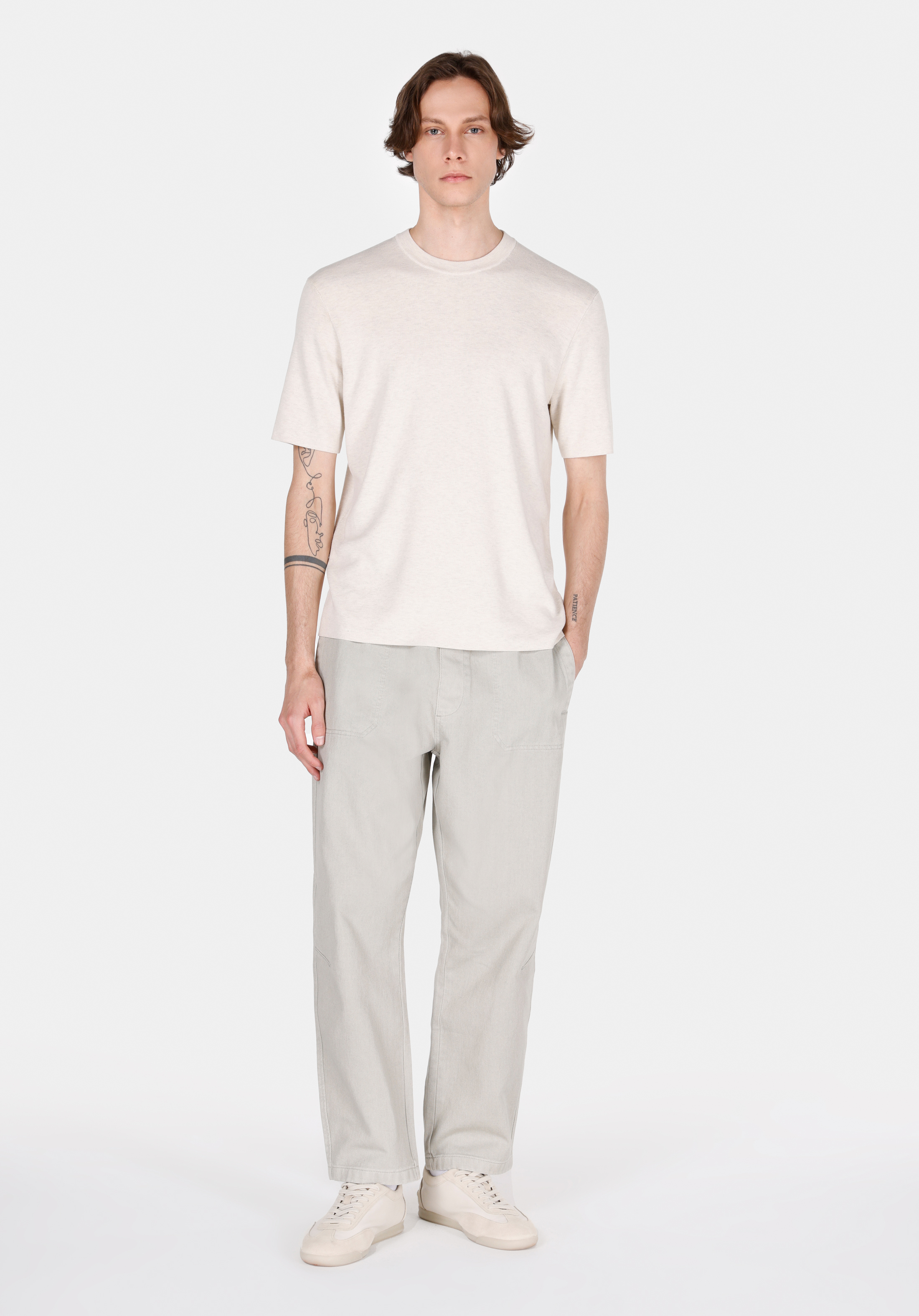 Regular Fit   Erkek Bej  Kazak