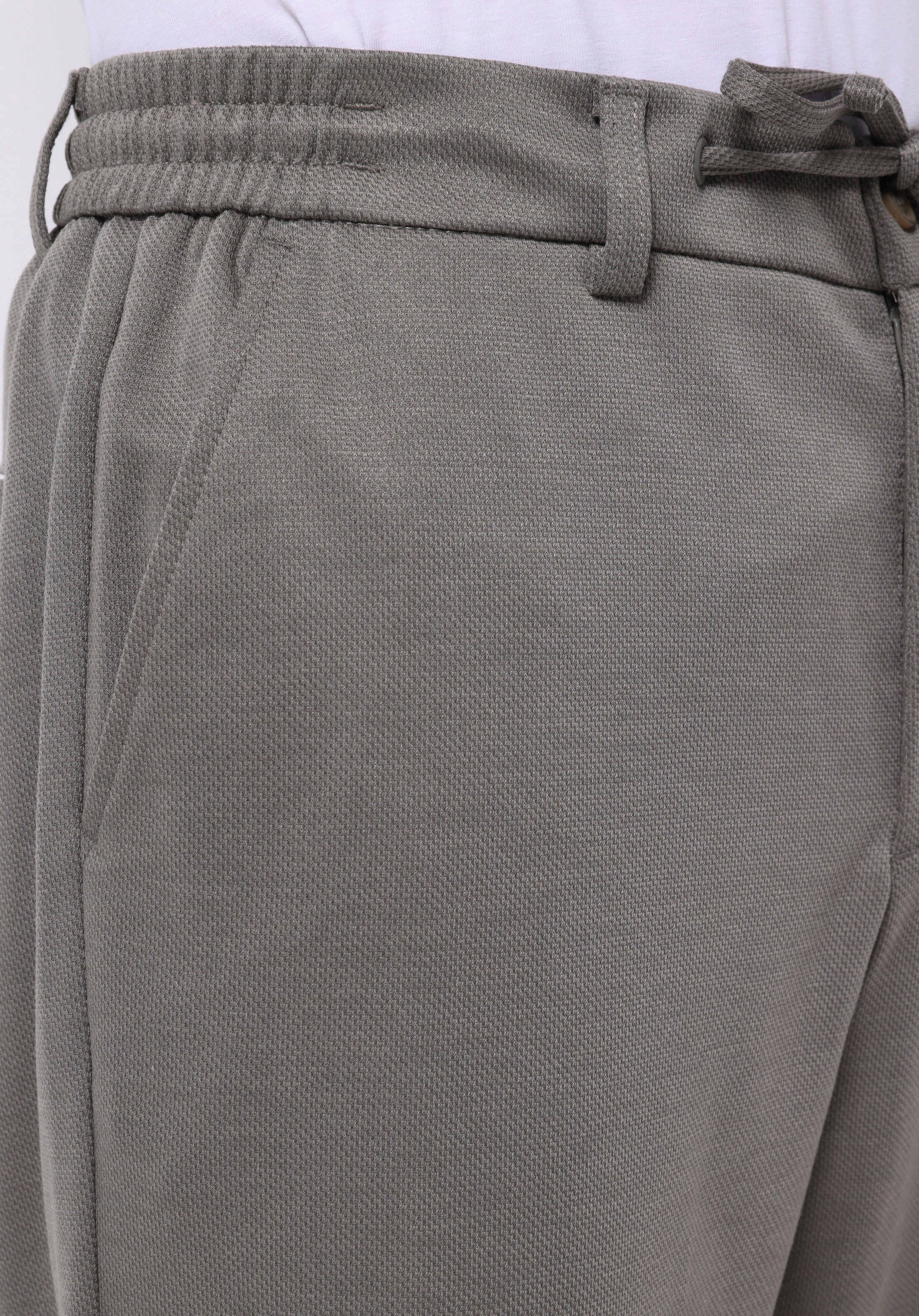 Regular Fit Orta Bel Düz Paça Erkek Yeşil  Pantolon