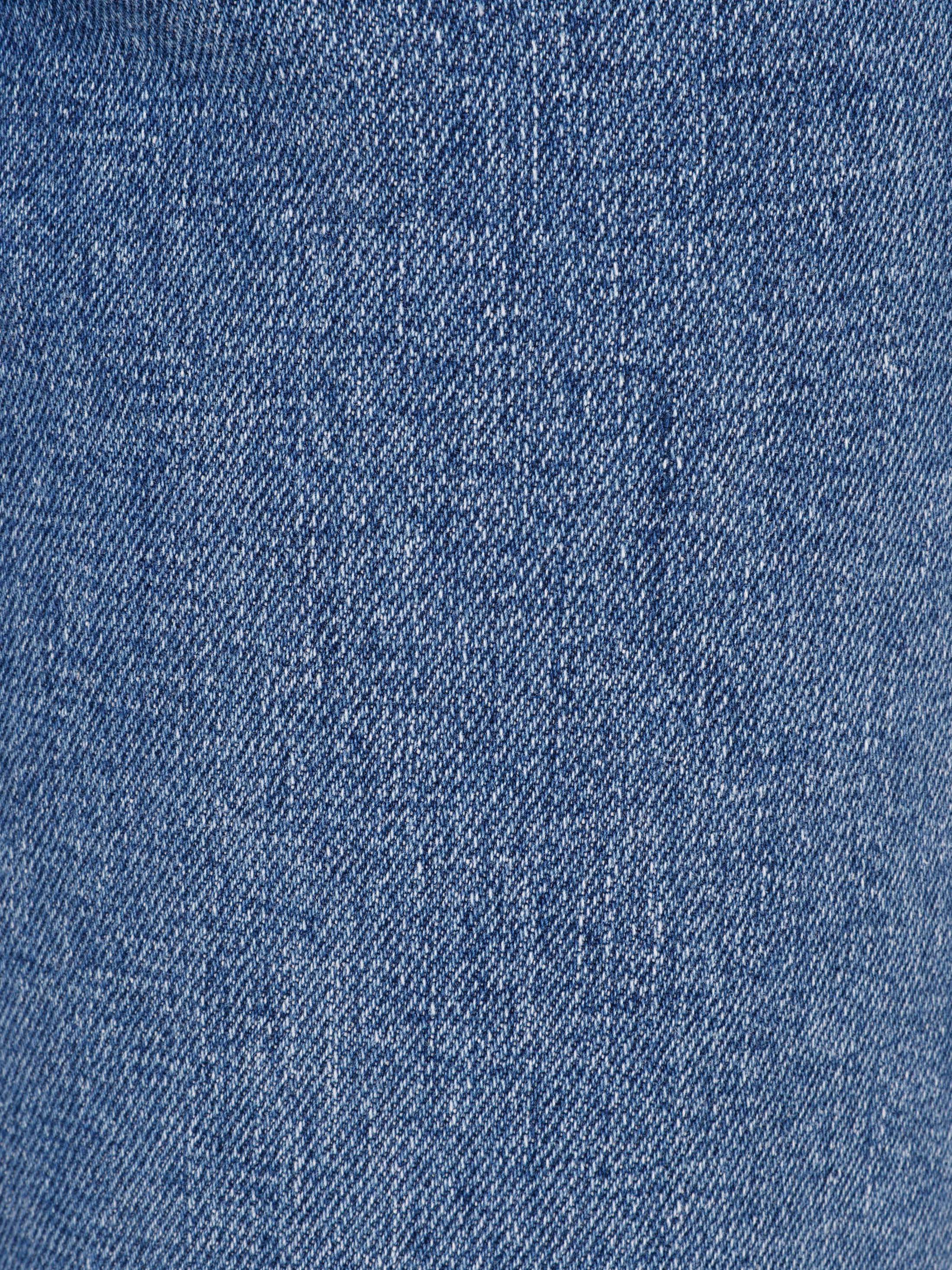 Mom Fit  Daralan Paça Kadın İndigo Jean Pantolon