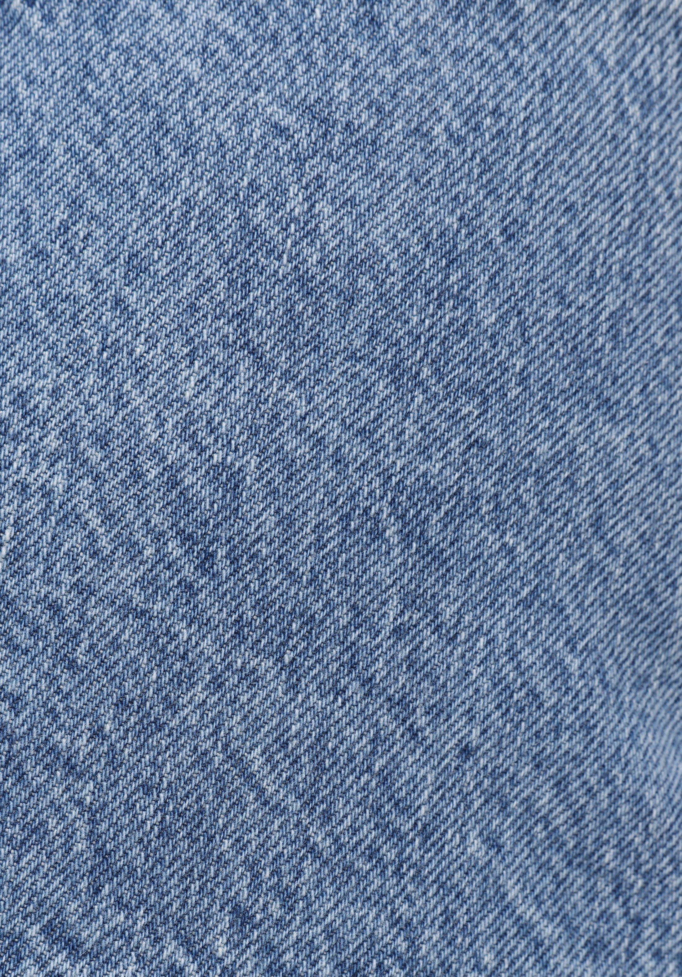 Slim Fit Düz Fermuarlı Kadın Mavi Etek