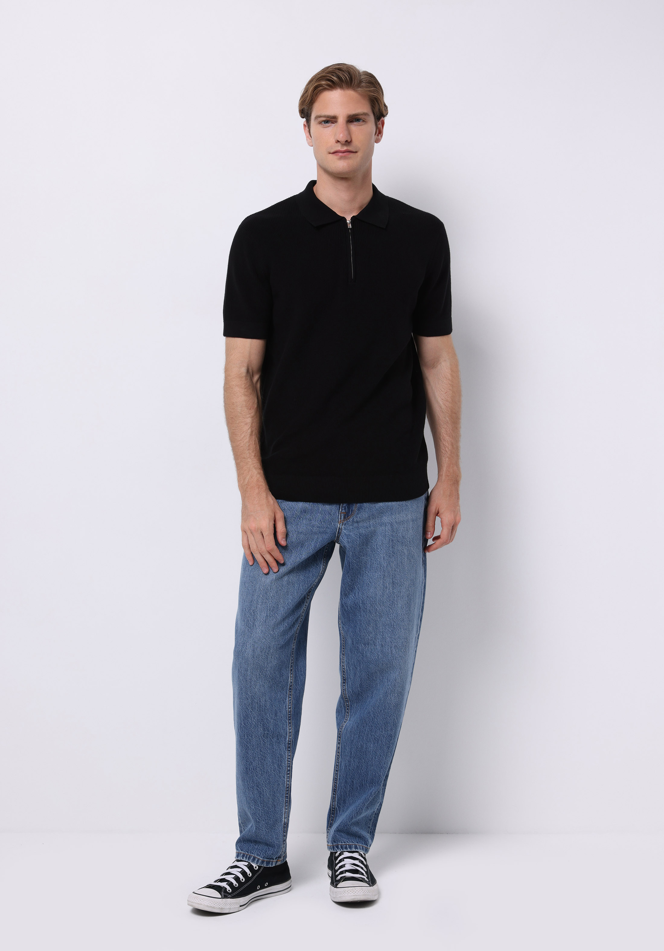 Regular Fit   Erkek Siyah  Kazak