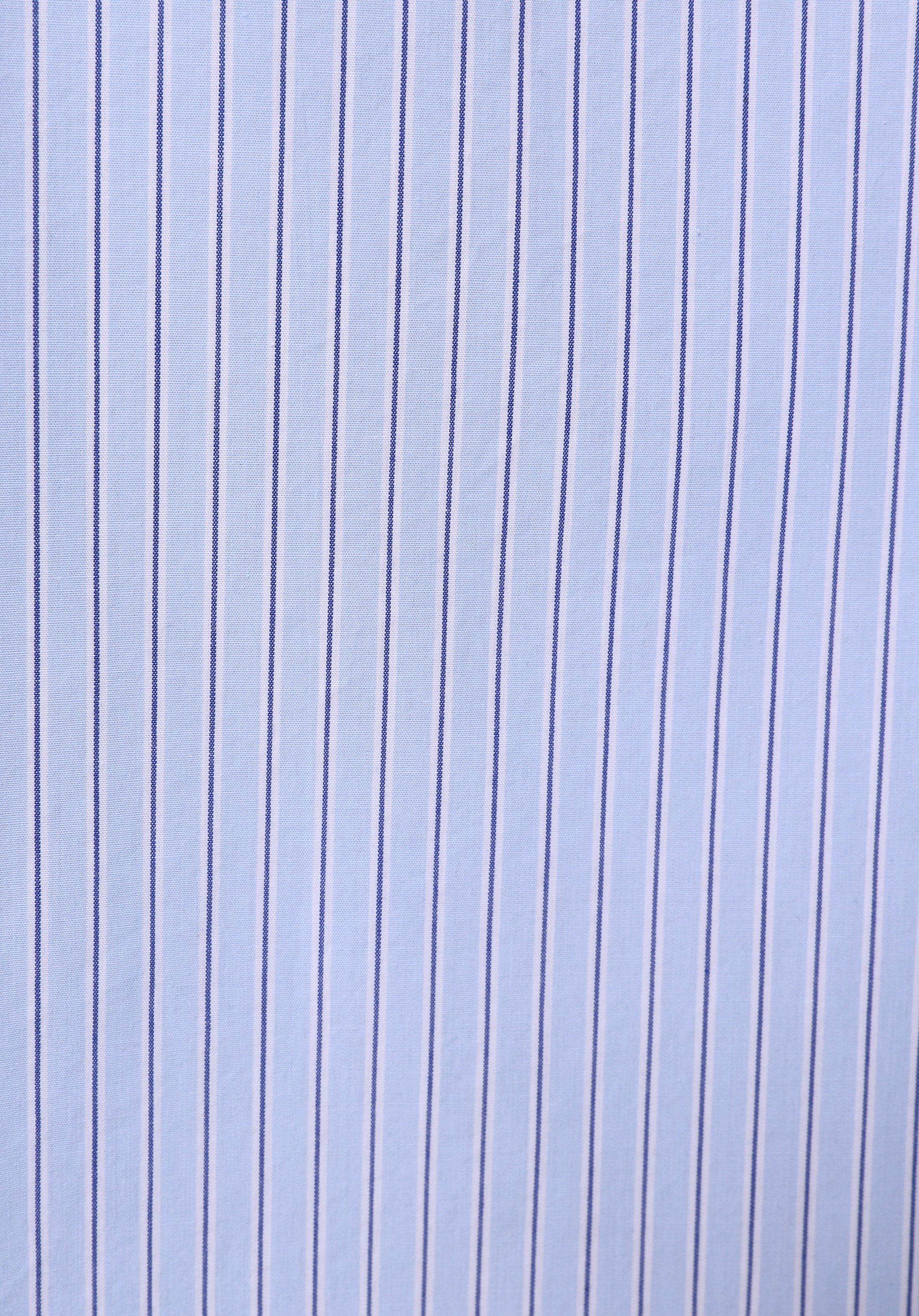 Boxy Fıt Shirt Neck Çizgili Erkek Mavi Uzun Kol Gömlek