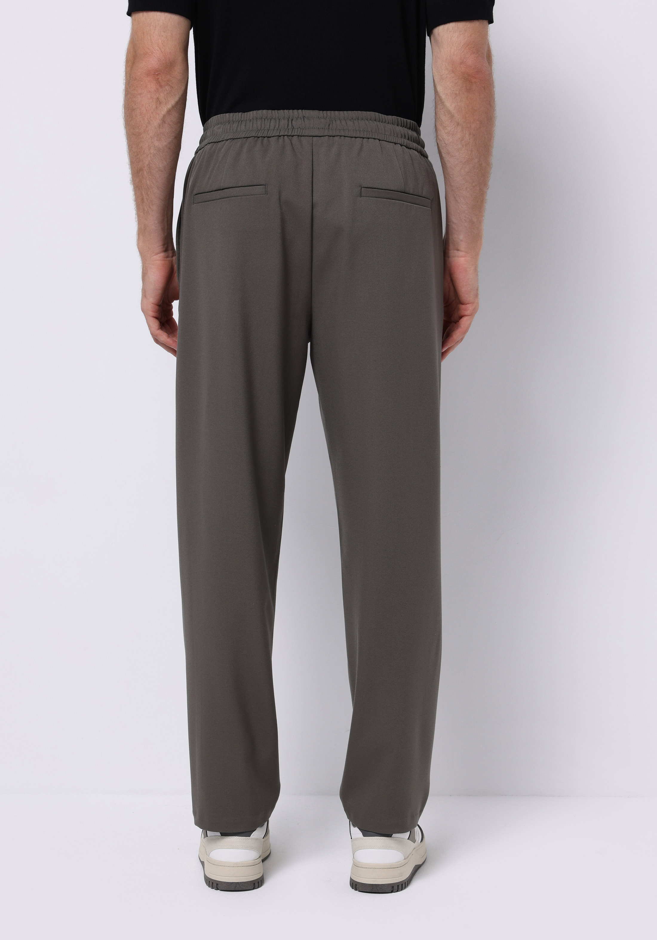 Regular Fit Orta Bel Düz Paça Erkek Yeşil  Pantolon