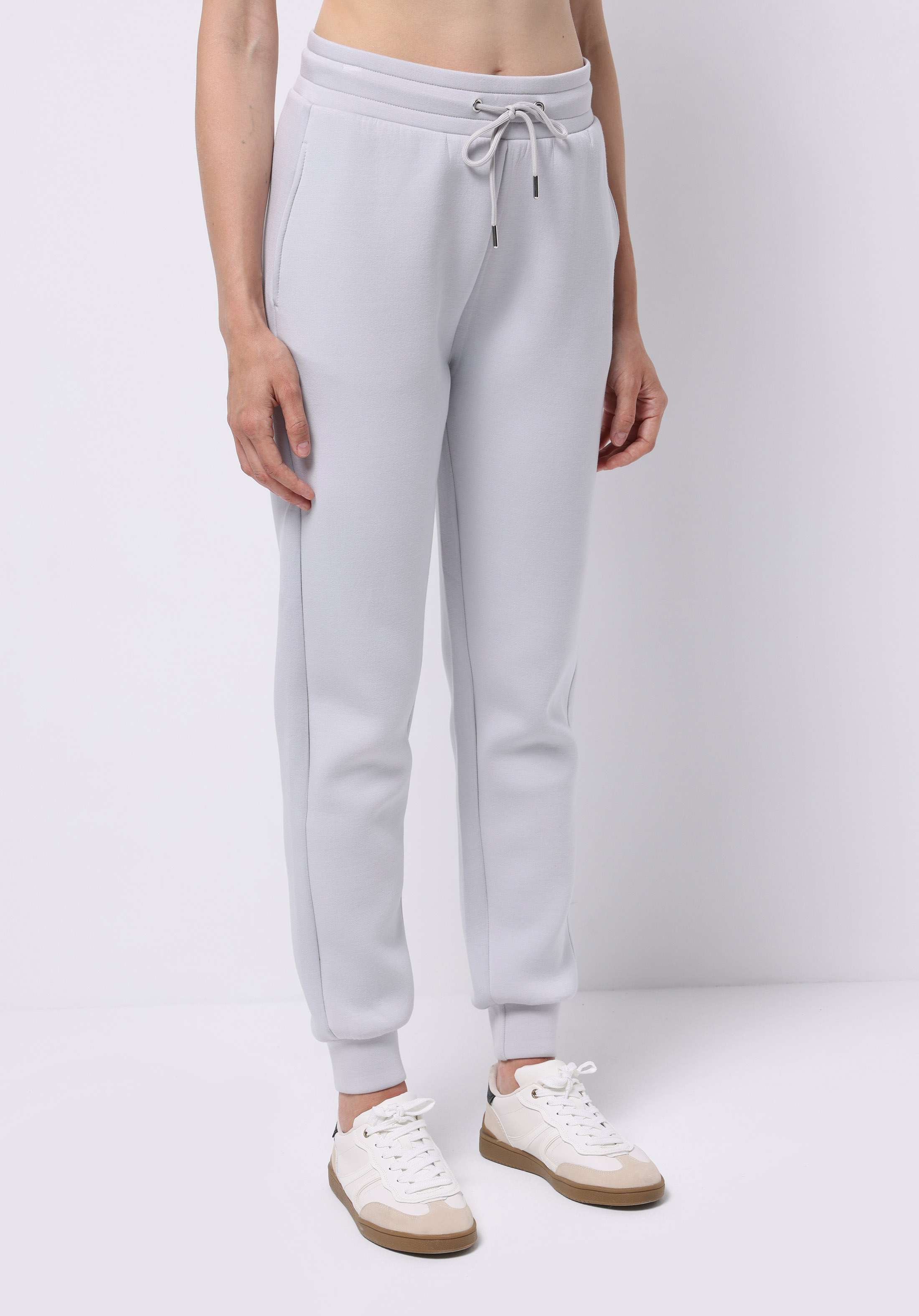 Regular Fit Orta Bel Düz Kadın Gri Eşofman Altı