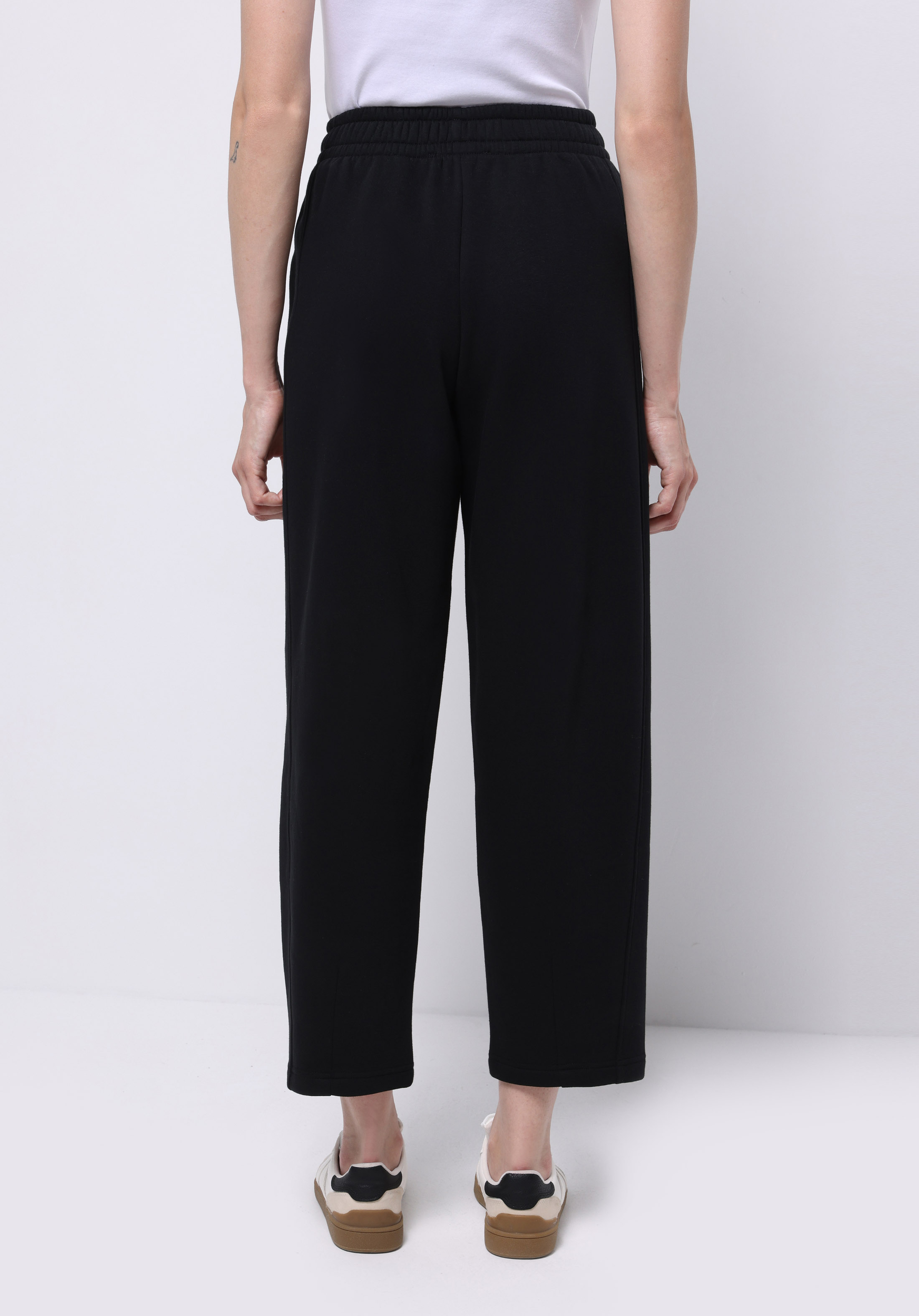 Regular Fit Orta Bel Düz Kadın Siyah Eşofman Altı