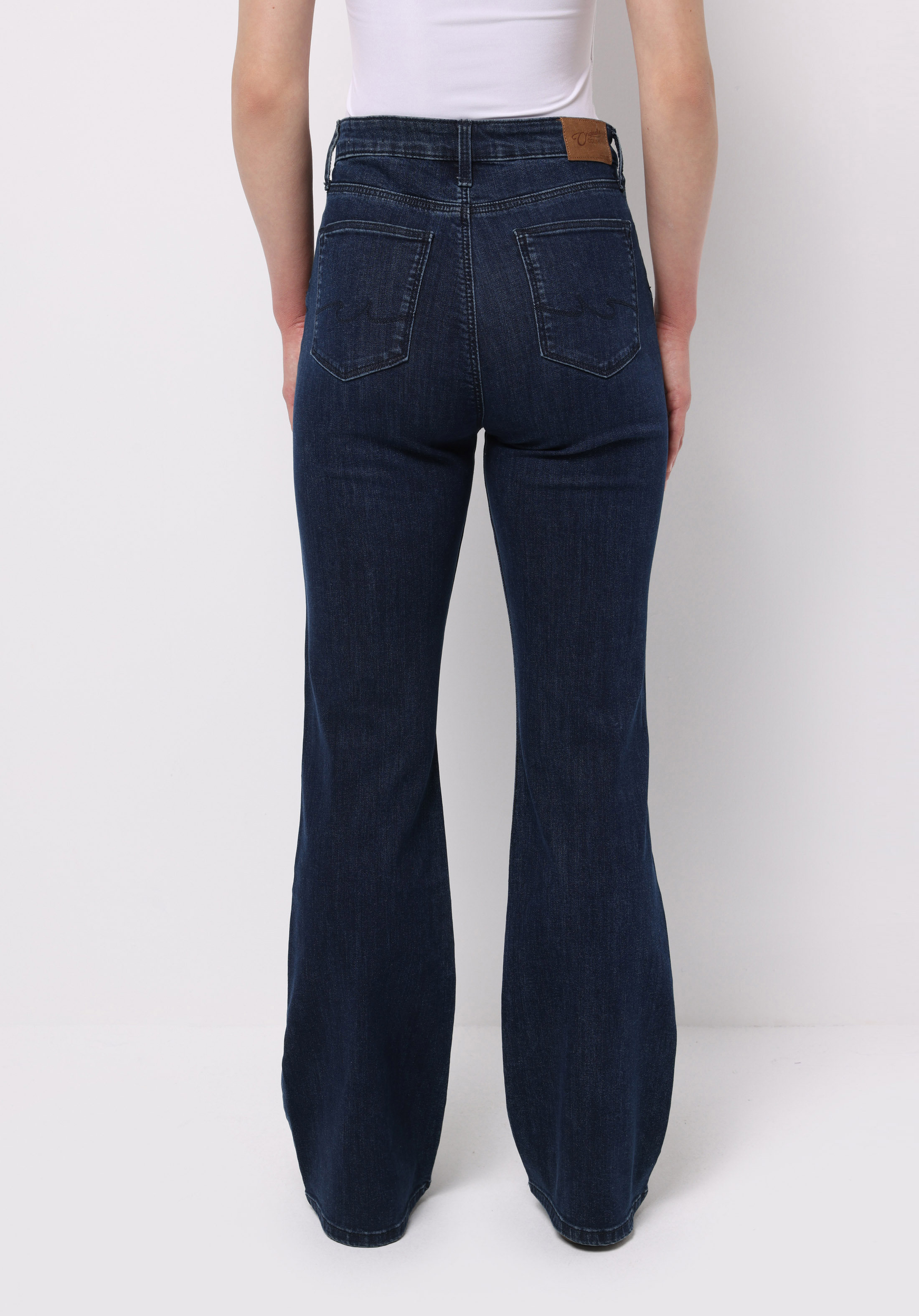 Regular Fit Orta Bel Bootcut Kadın Lacivert Jean Pantolon