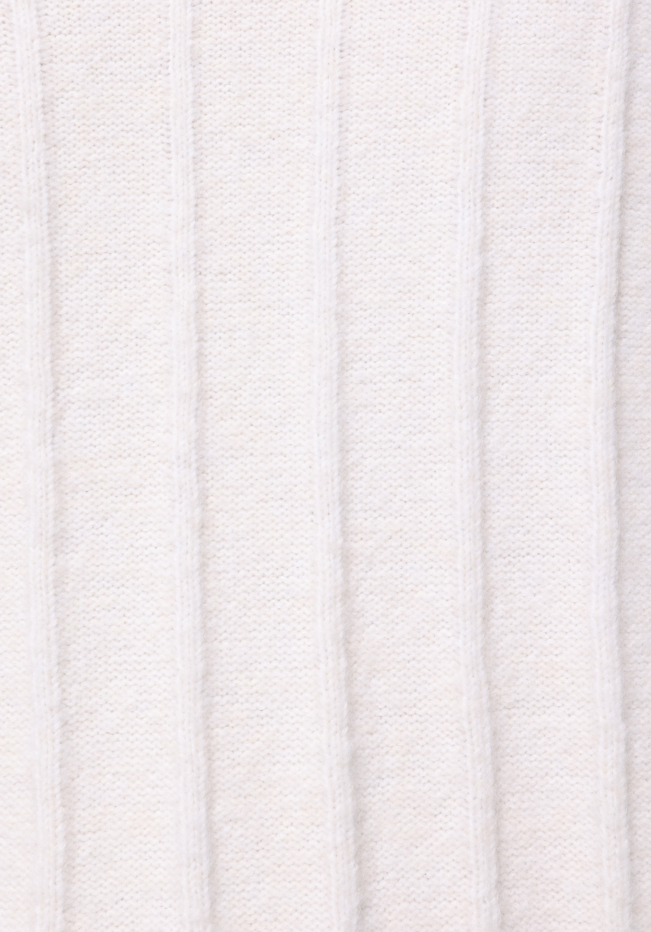 Regular Fit Yarım Balıkçı Yaka Düz Kadın Beyaz Kazak