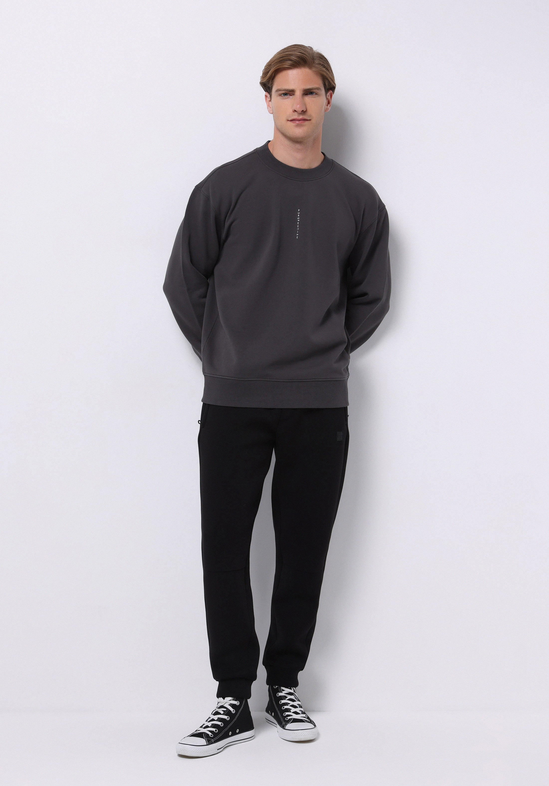 Comfort Fit   Erkek Antrasit Sweatshirt