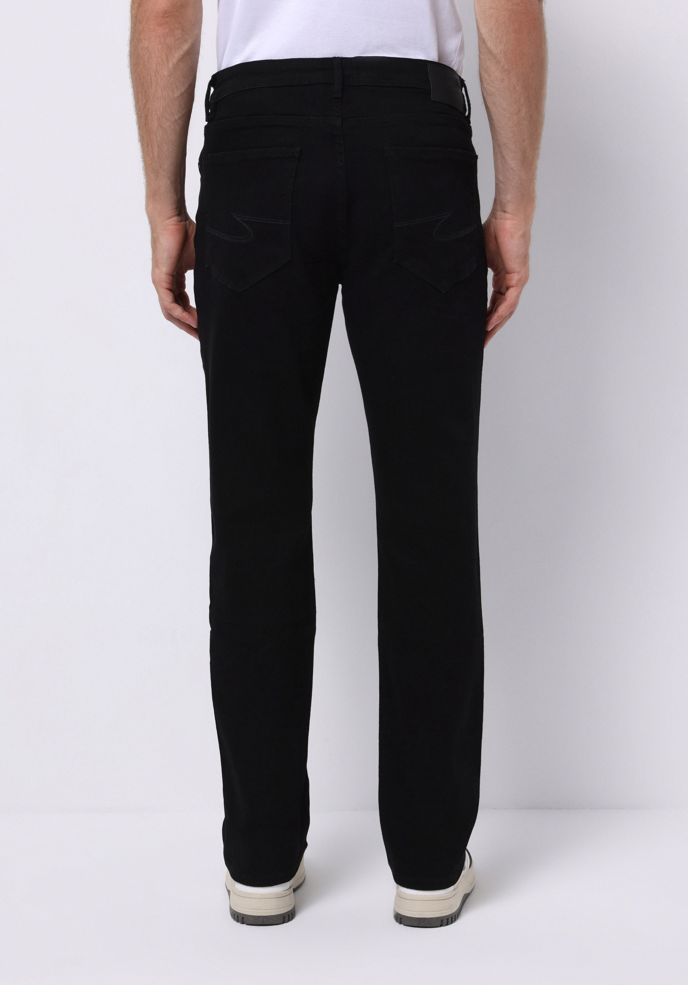 Regular Fit Orta Bel Düz Paça Erkek Siyah Jean Pantolon