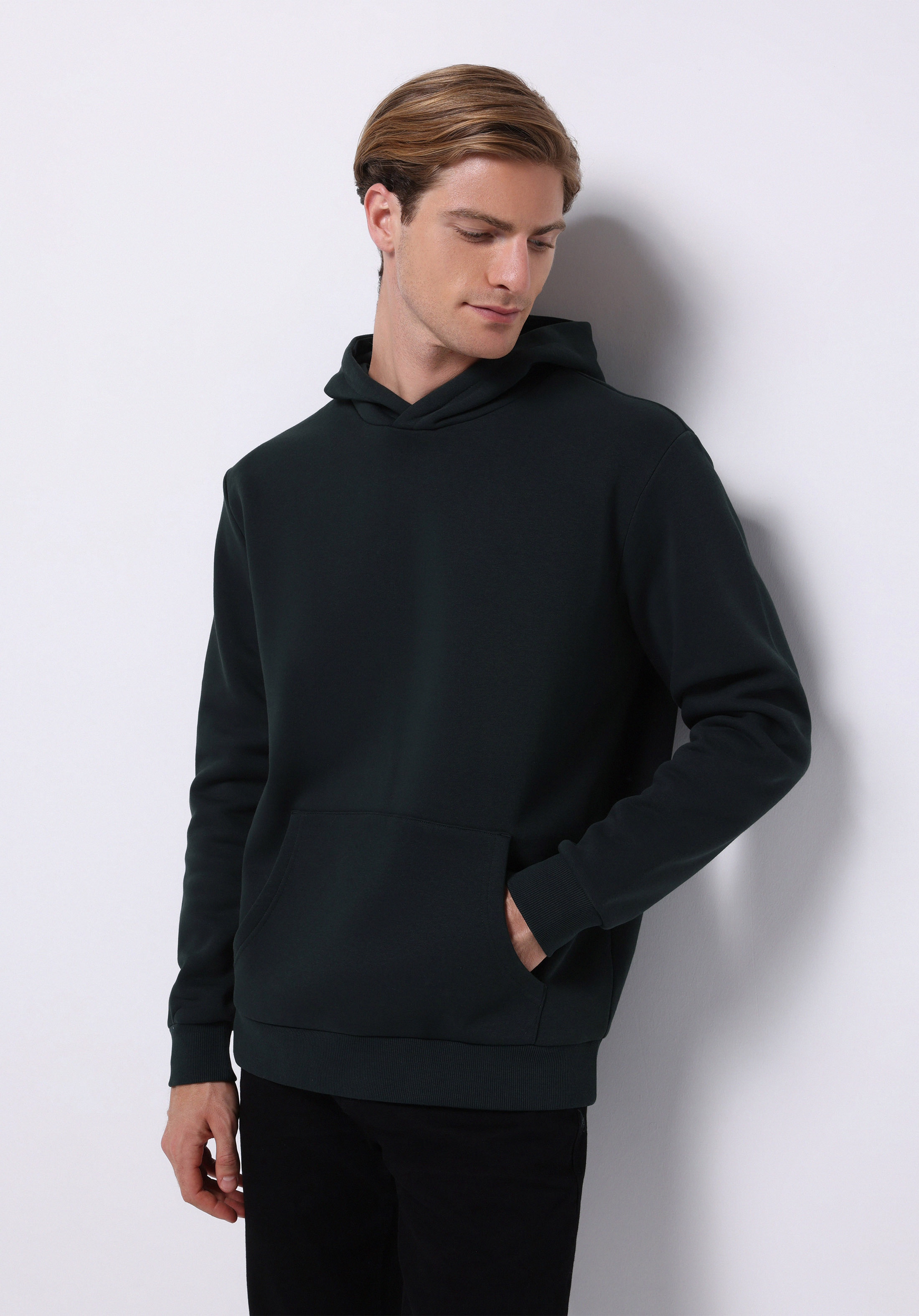 Regular Fit   Erkek Yeşil Sweatshirt