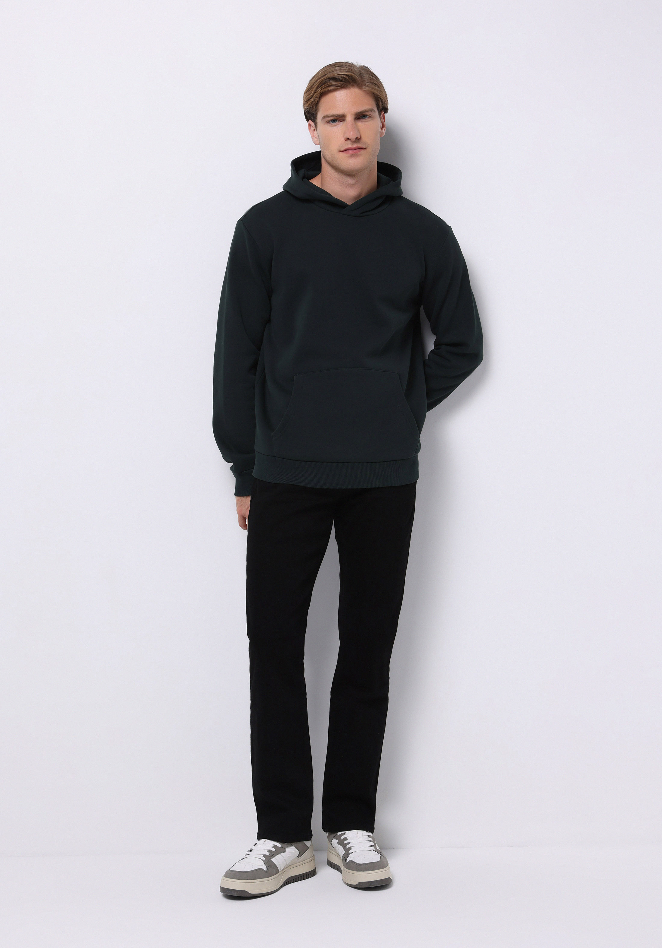 Regular Fit   Erkek Yeşil Sweatshirt