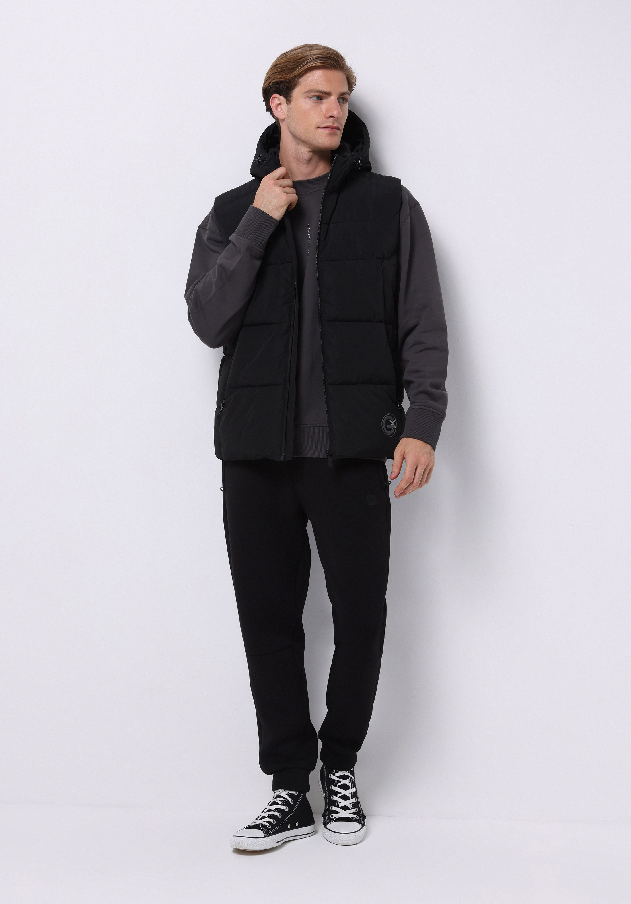 Slim Fit     Erkek Siyah Yelek