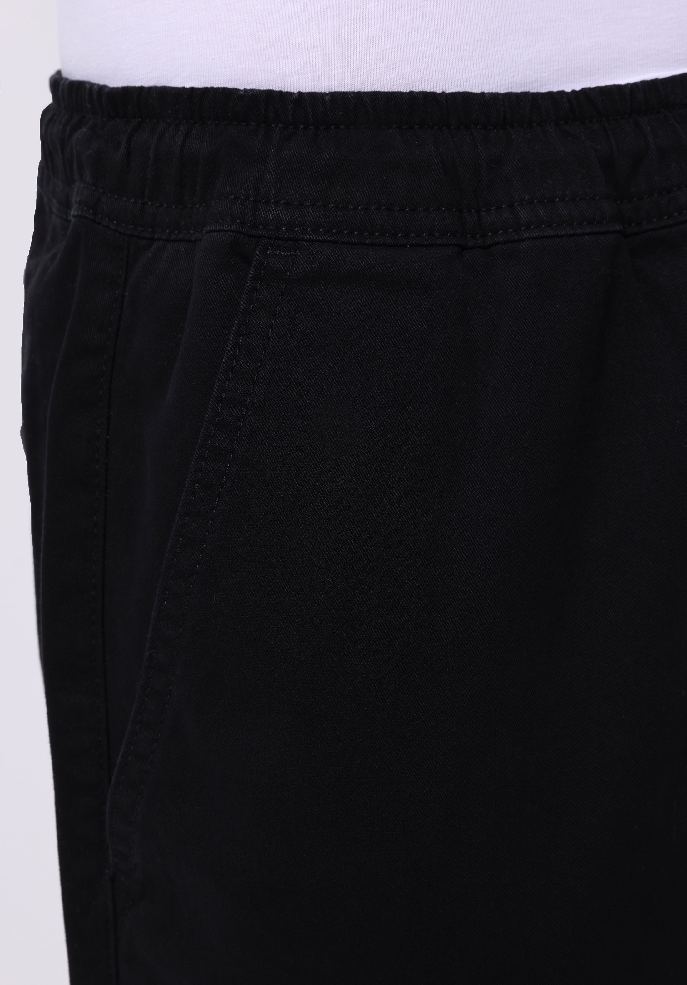 Cargo Fit Orta Bel Lastikli Paça Erkek Siyah  Pantolon
