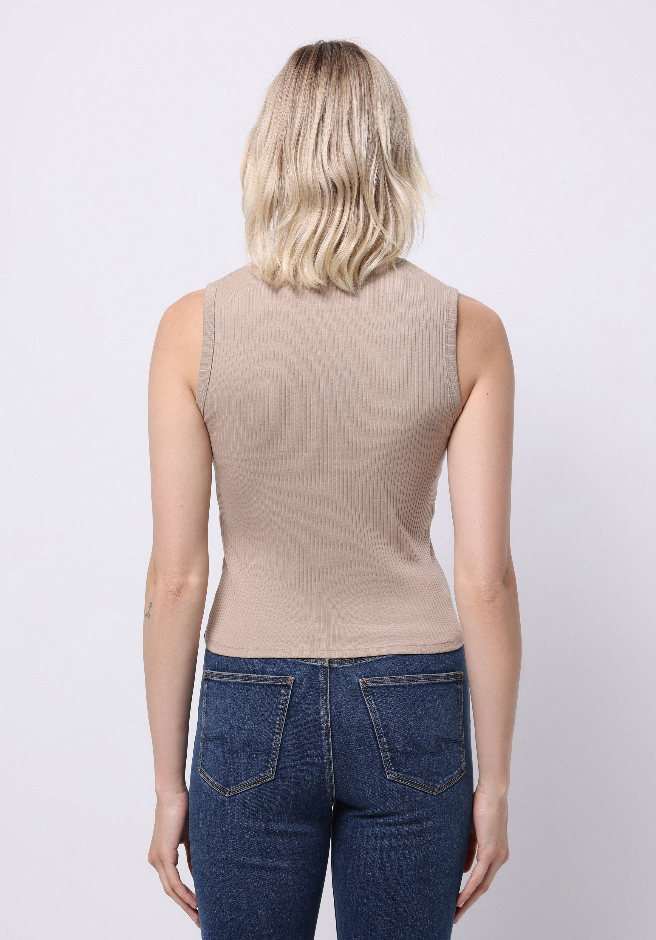 Slim Fit   Kadın Bej Atlet