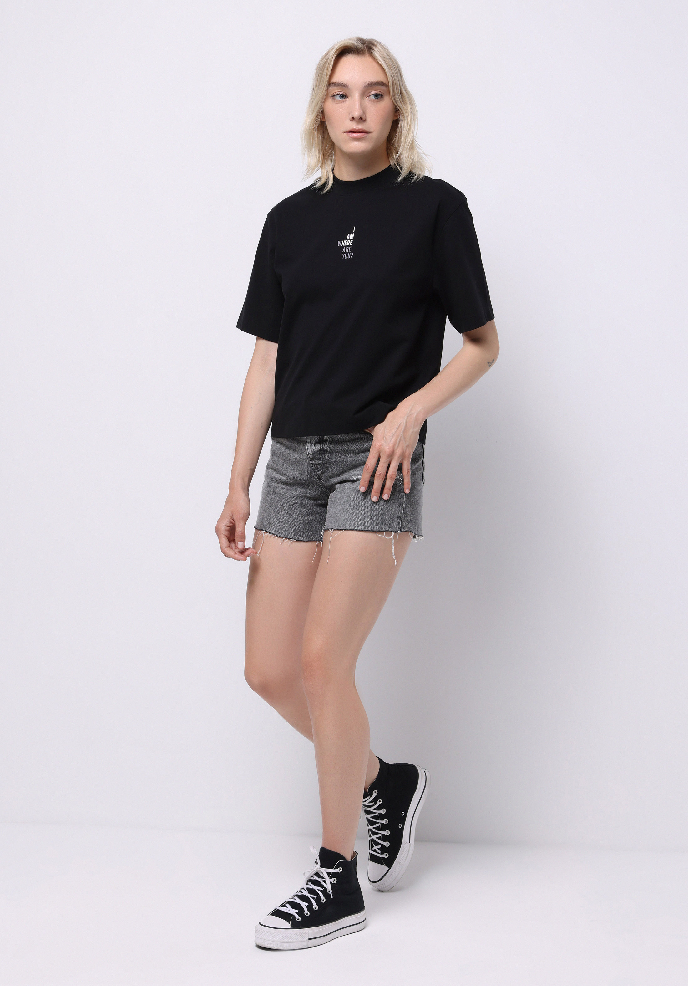 Mom Fit Yüksel Bel Düz Kadın Denim Jean Şort