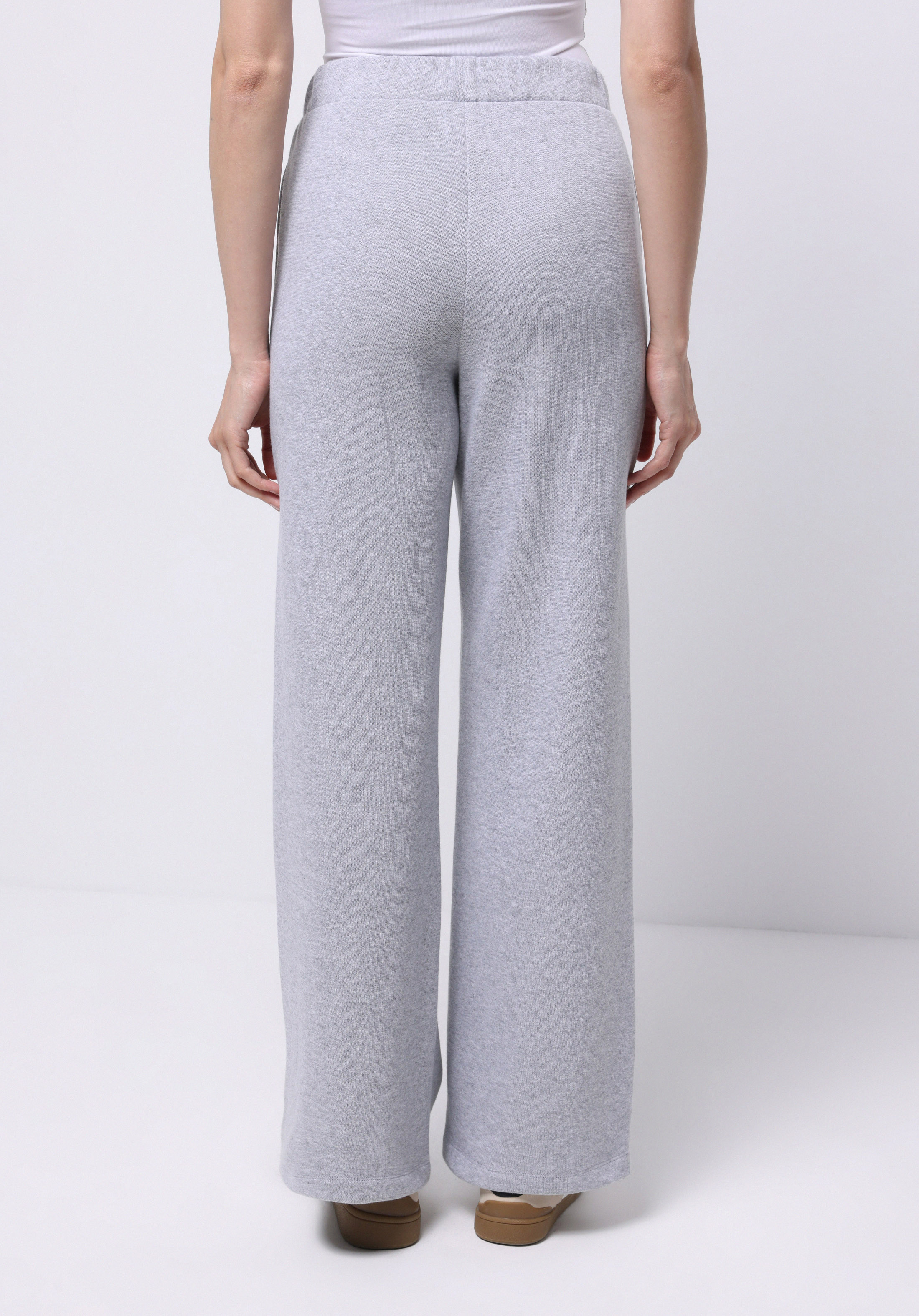 Regular Fit Orta Bel Düz Kadın Gri Eşofman Altı