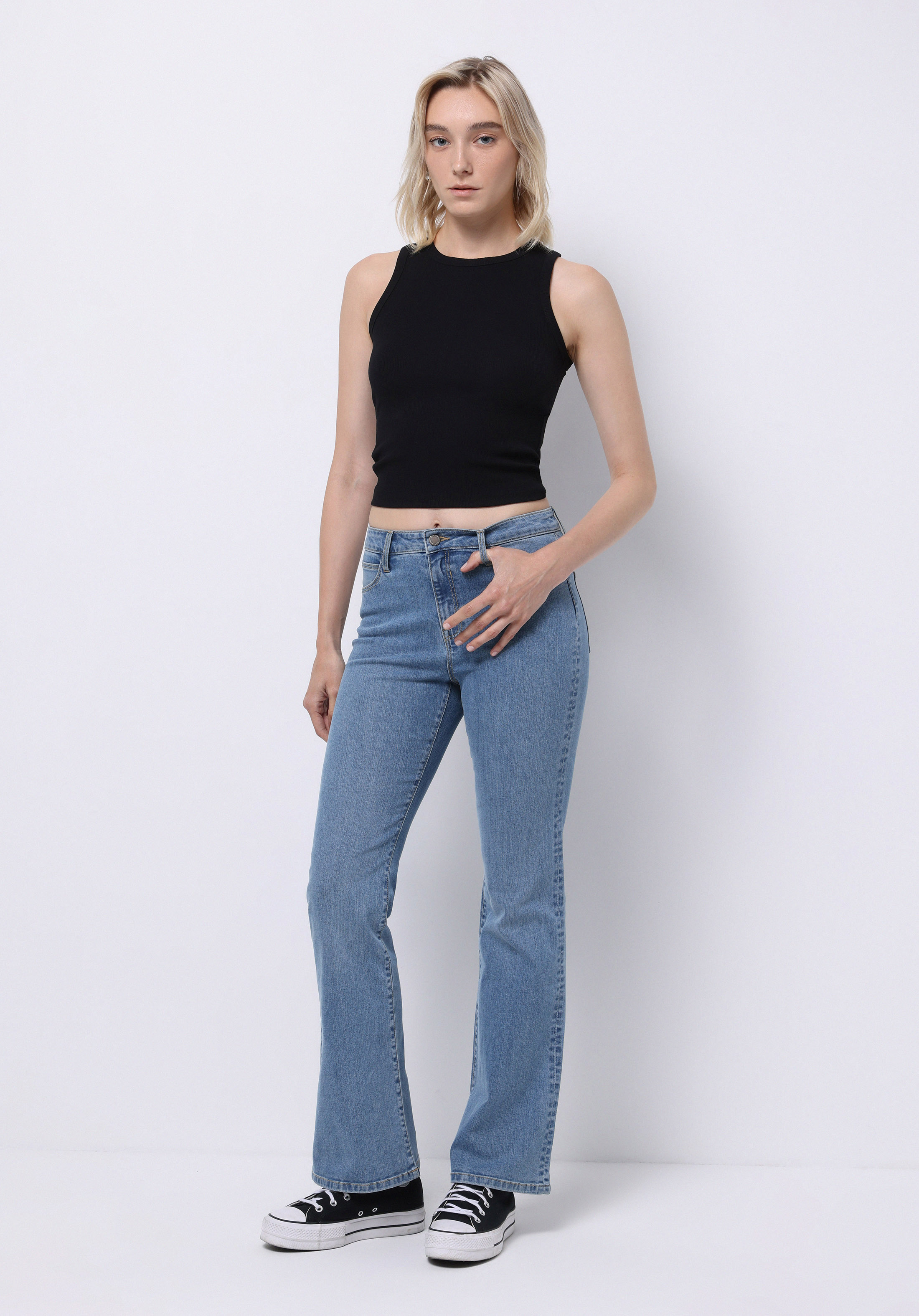 Regular Fit   Kadın İndigo Jean Pantolon