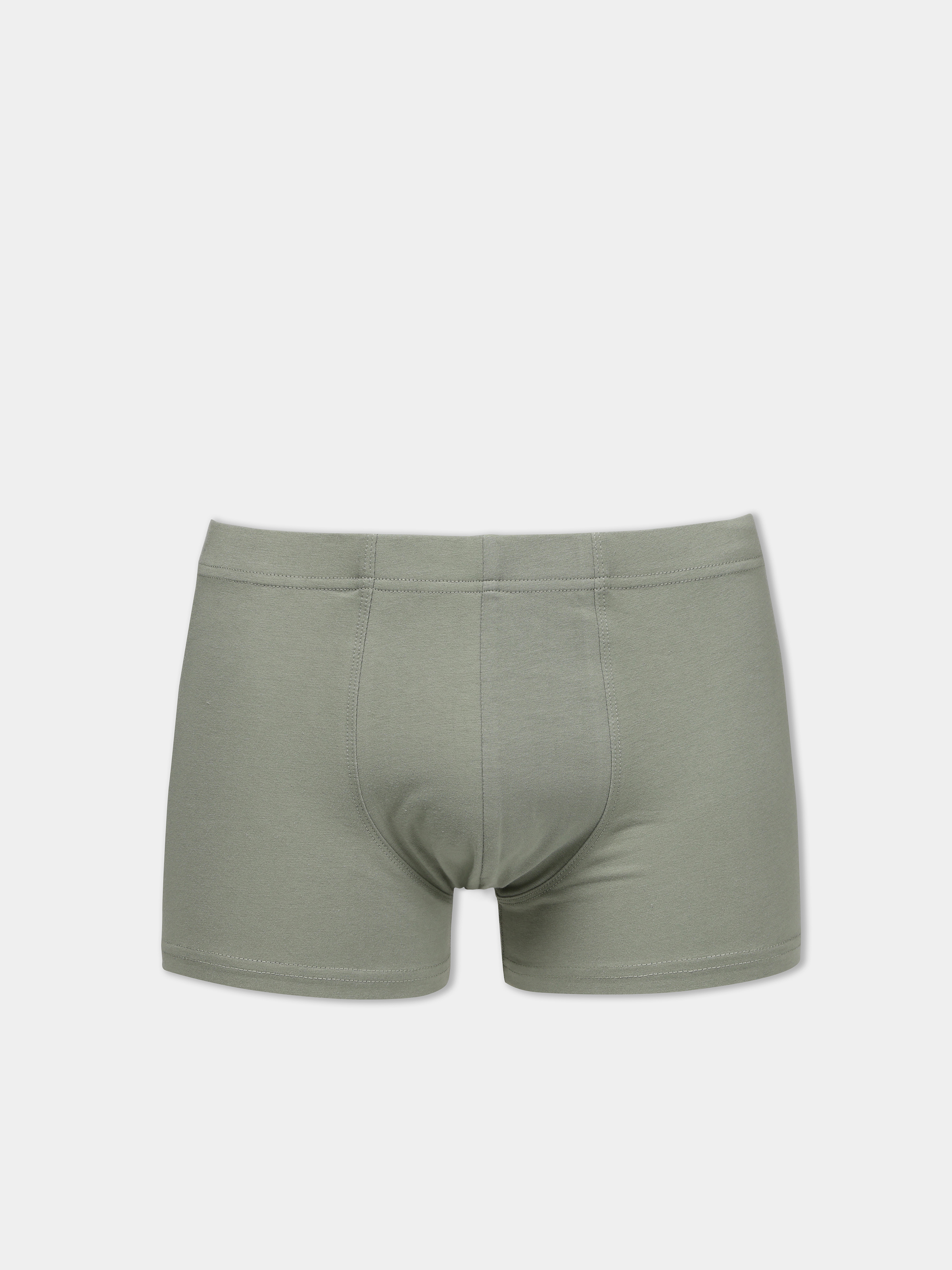 Modern Fit Düz Erkek Yeşil Boxer