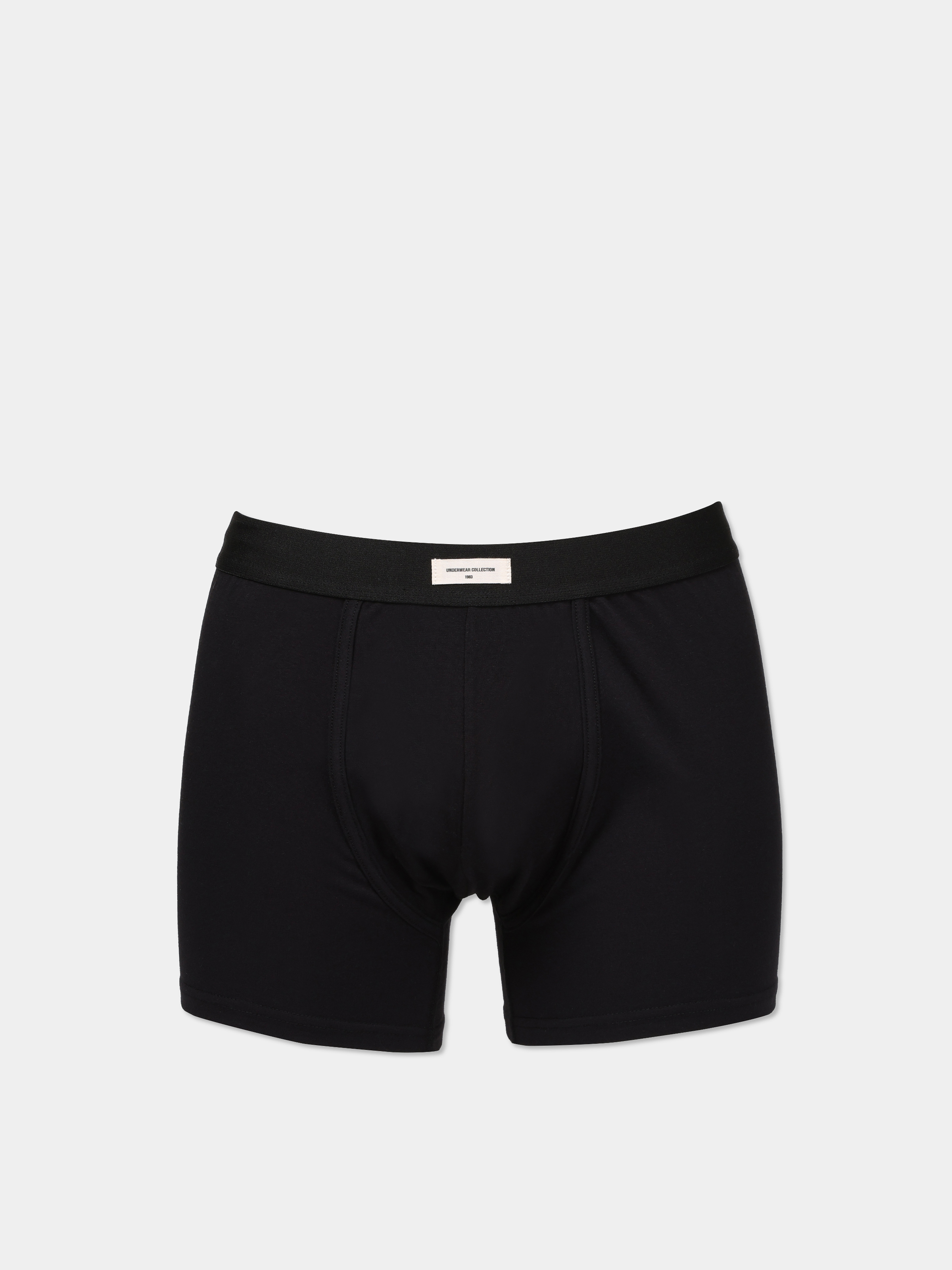 Modern Fit Düz Erkek Siyah Boxer