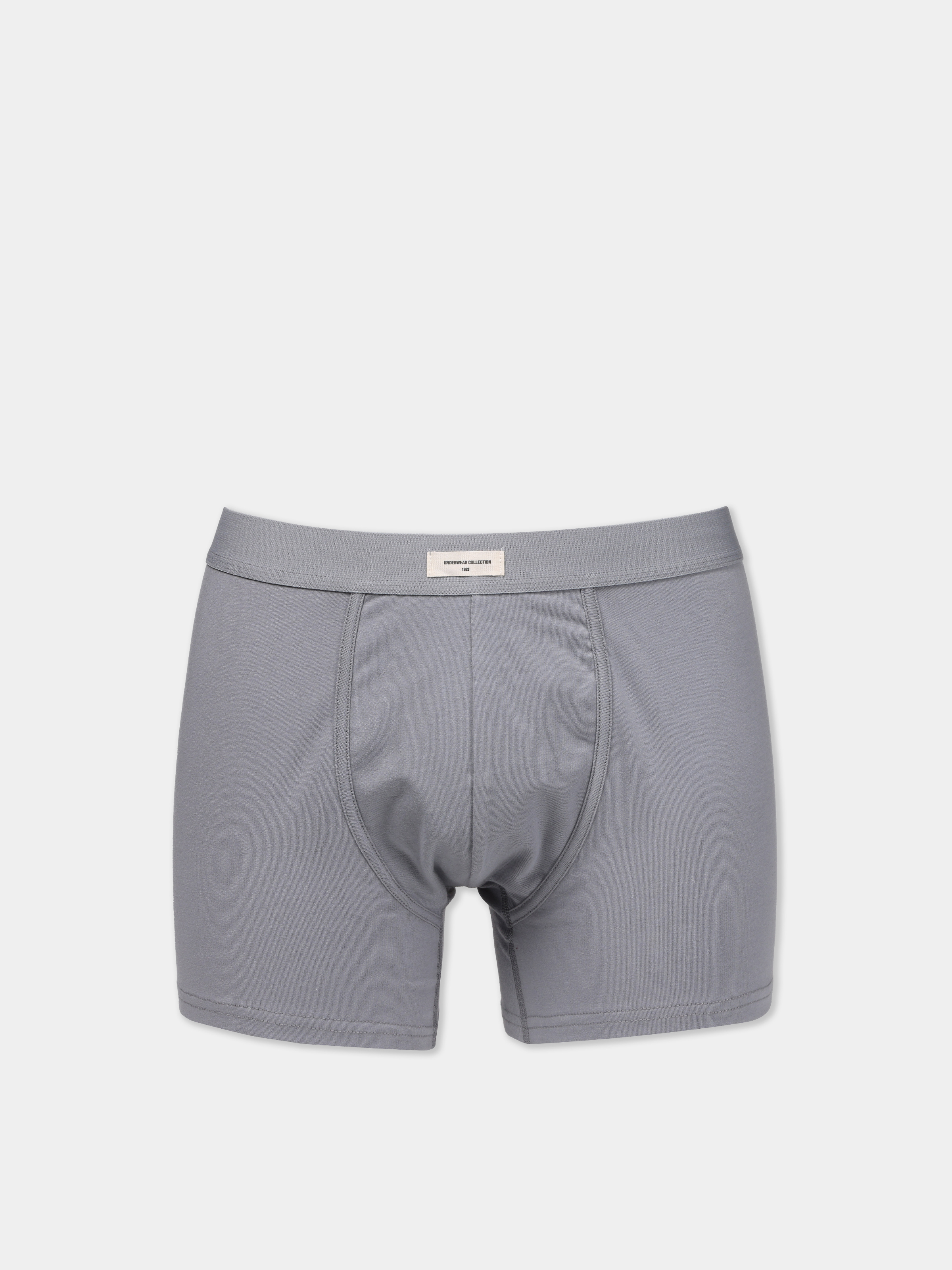 Modern Fit Düz Erkek Gri Boxer