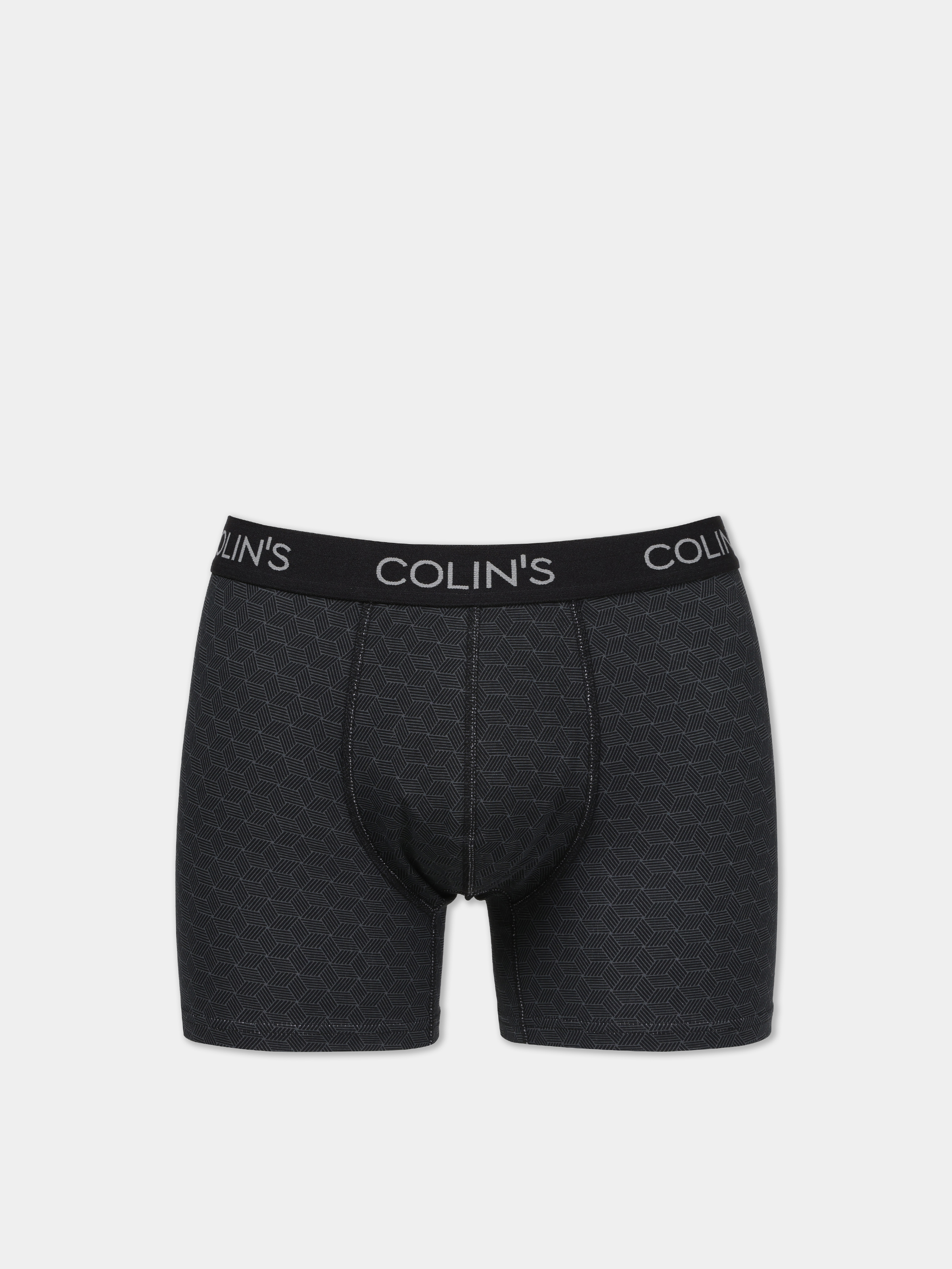 Modern Fit Baskılı Erkek Gri Boxer