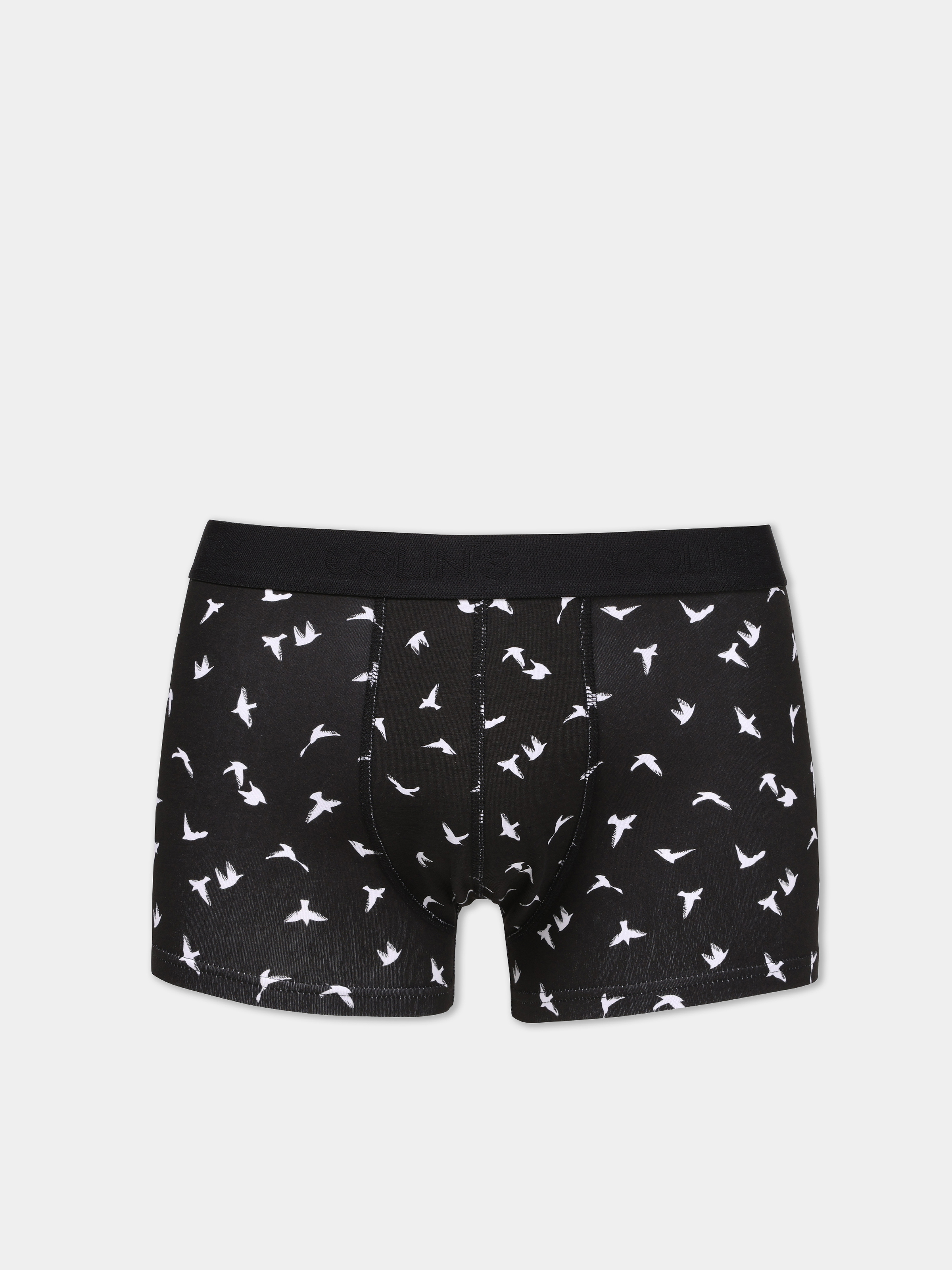 Modern Fit Baskılı Erkek Siyah Boxer