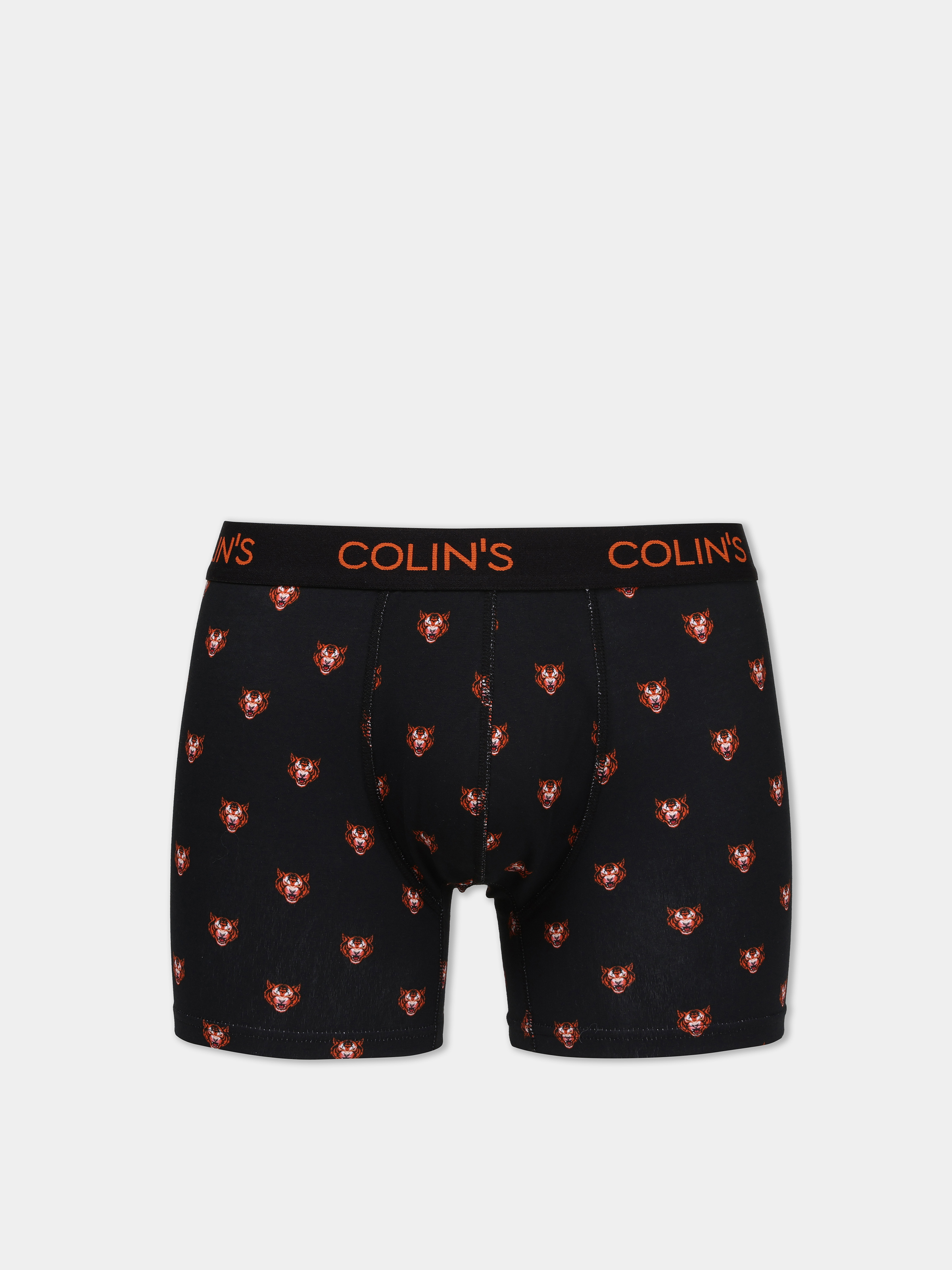 Modern Fit Baskılı Erkek Siyah Boxer