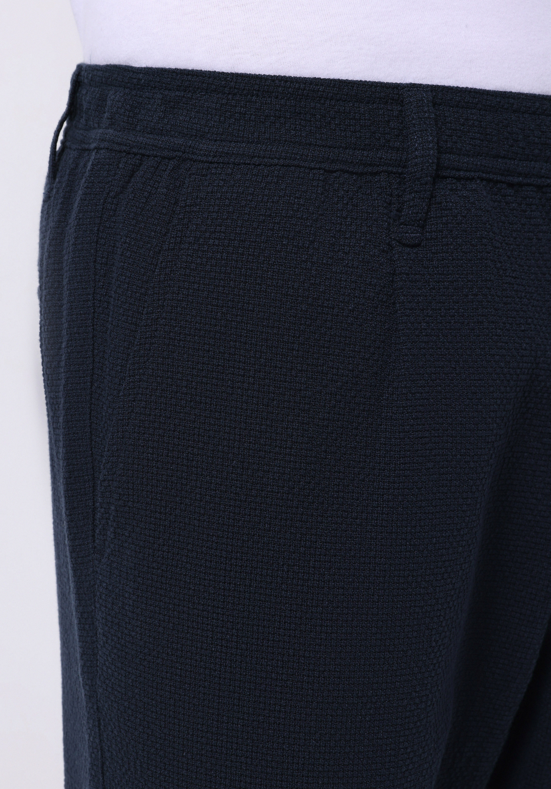 Regular Fit Orta Bel Düz Paça Erkek Lacivert  Pantolon