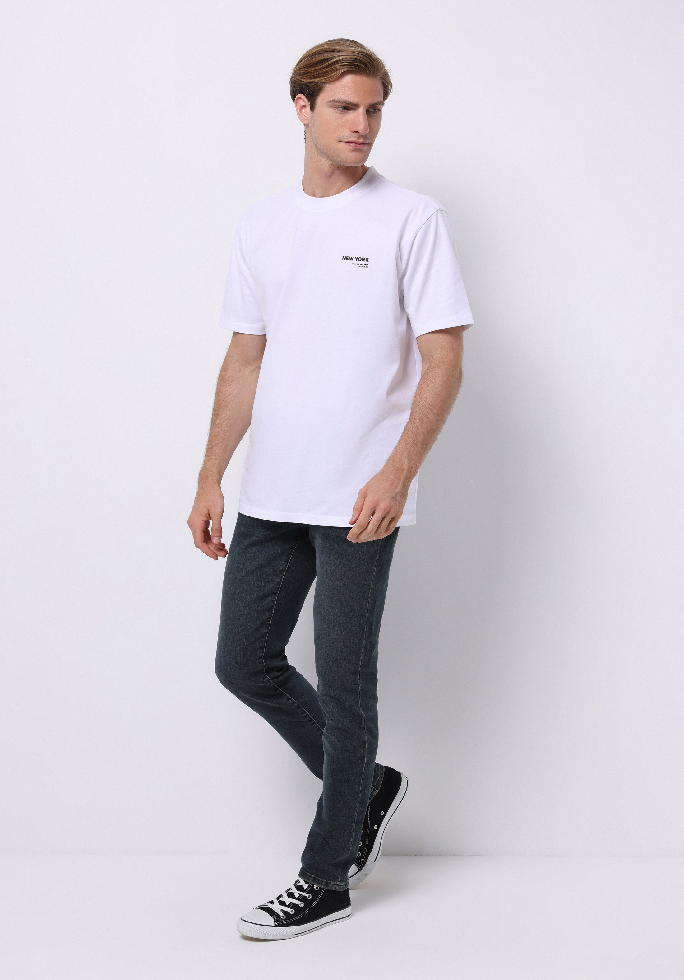 Slim Fit   Erkek Yeşil Jean Pantolon