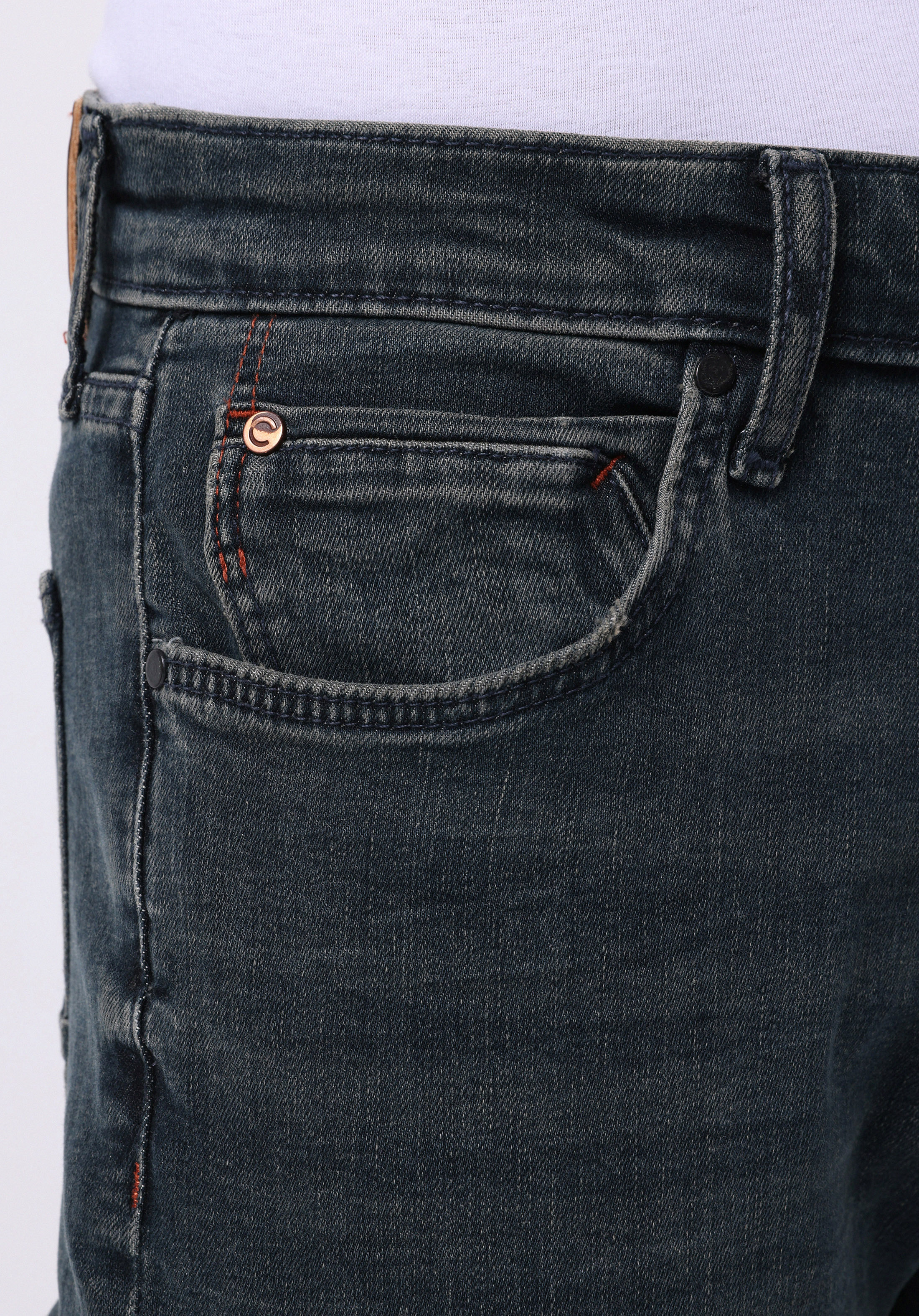 Slim Fit   Erkek Yeşil Jean Pantolon