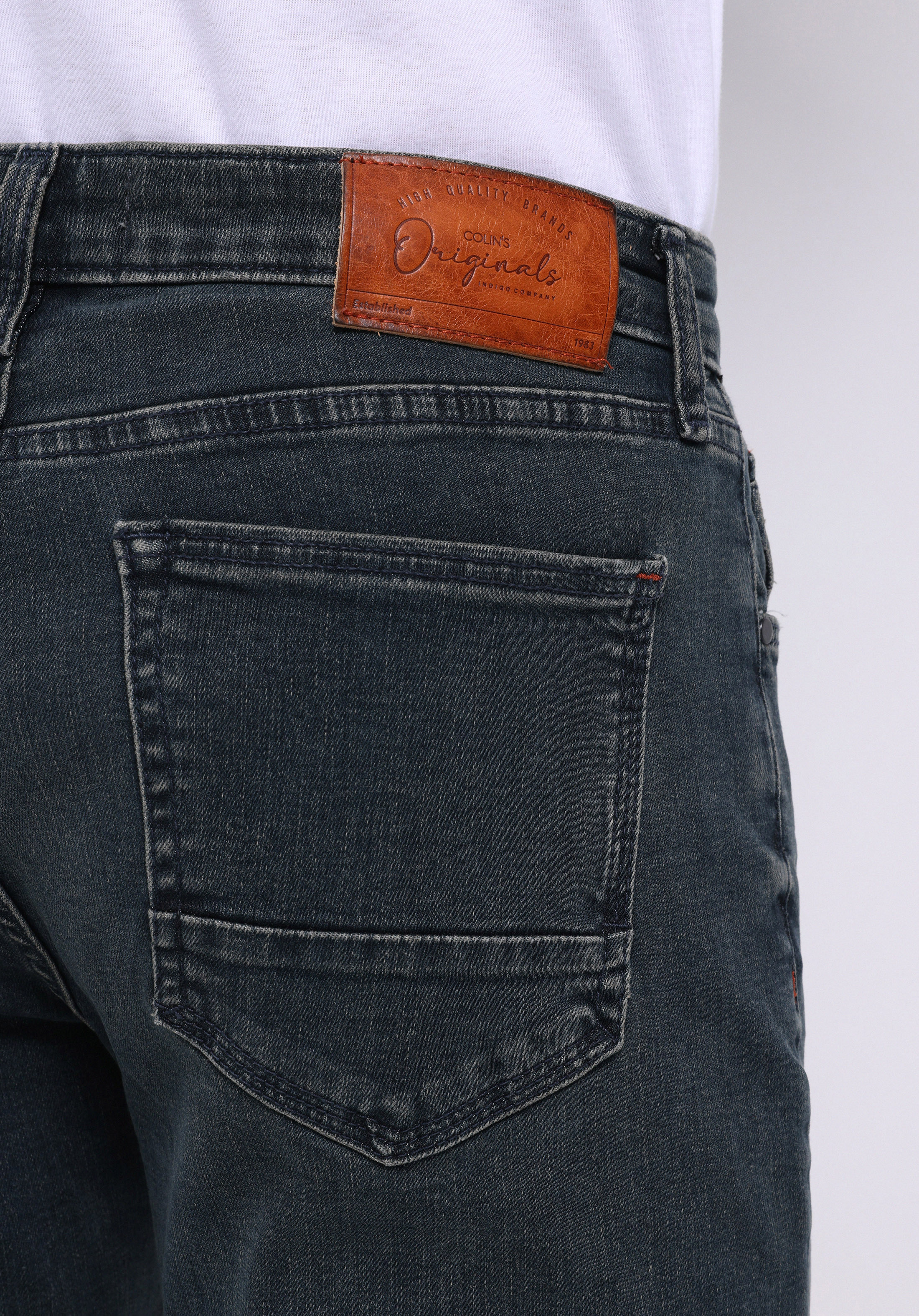 Slim Fit   Erkek Yeşil Jean Pantolon